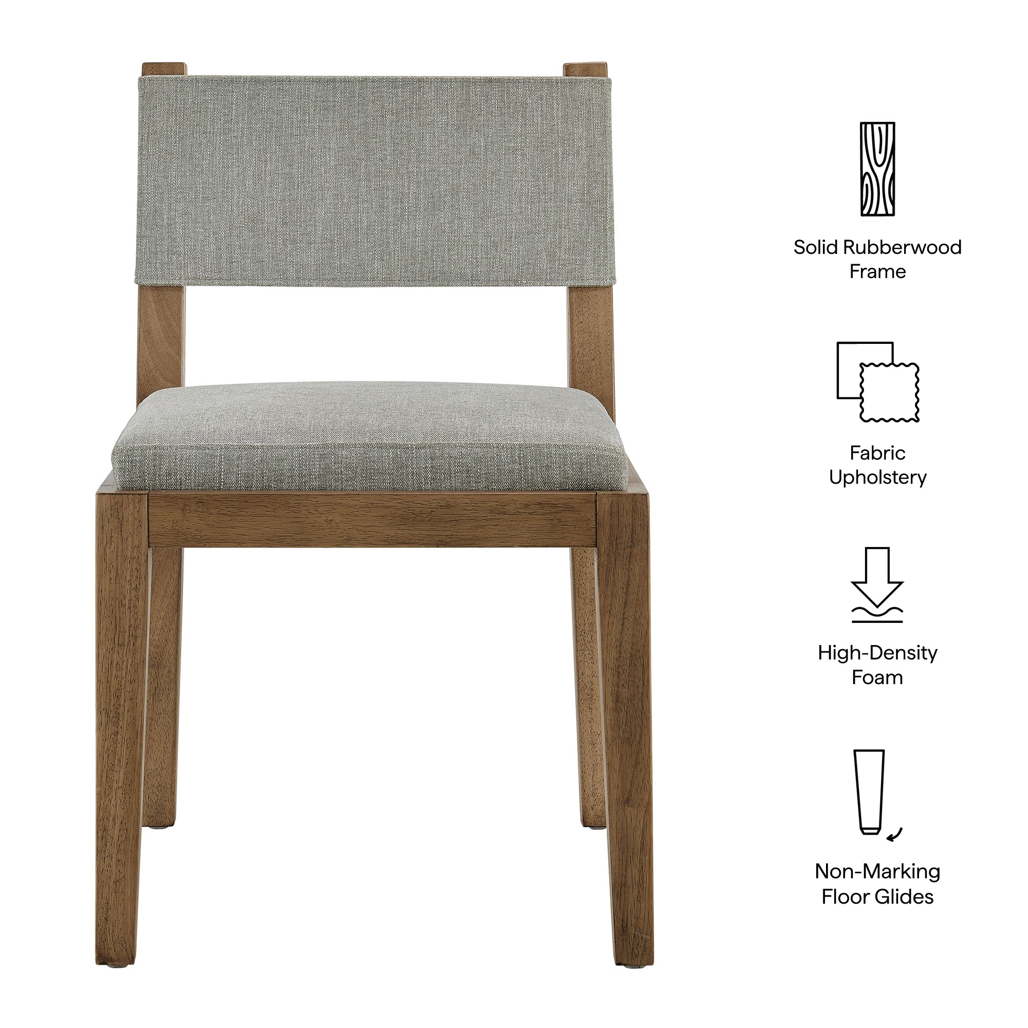 Calder Fabric Upholstered Wood Armless Dining Chair by Modway - Image 26