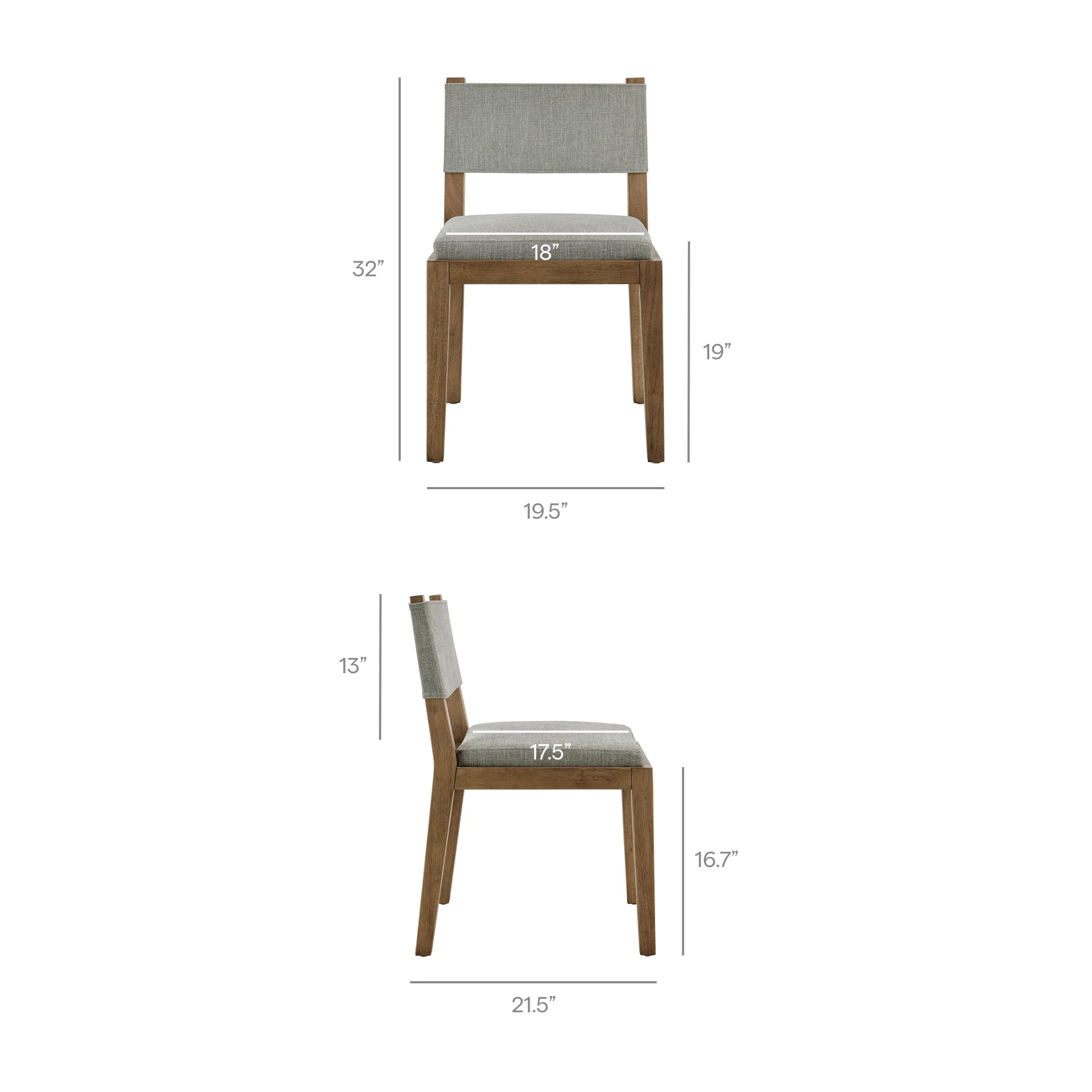 Calder Fabric Upholstered Wood Armless Dining Chair by Modway - Image 27
