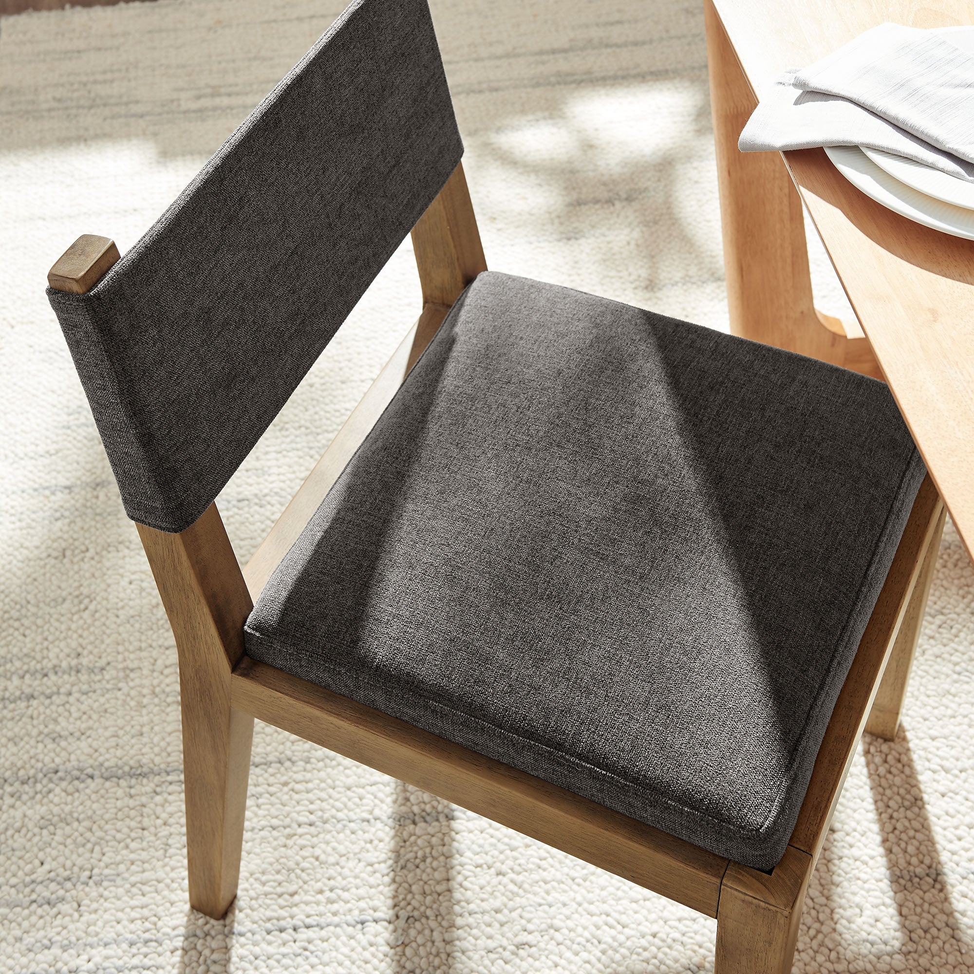 Calder Fabric Upholstered Wood Armless Dining Chair by Modway - Image 6