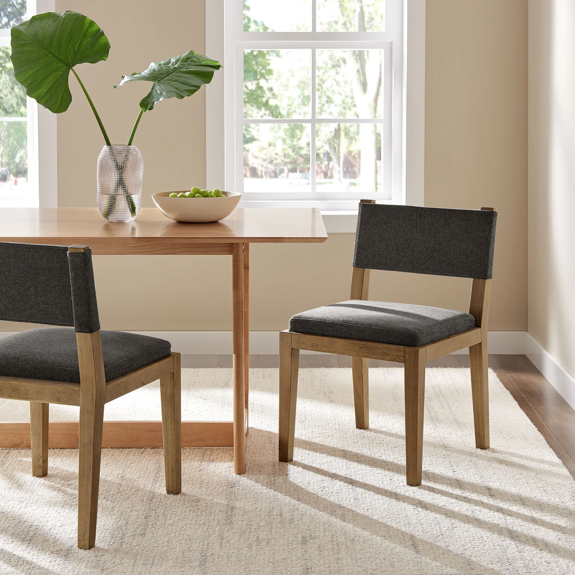 Calder Fabric Upholstered Wood Armless Dining Chair by Modway - Image 7