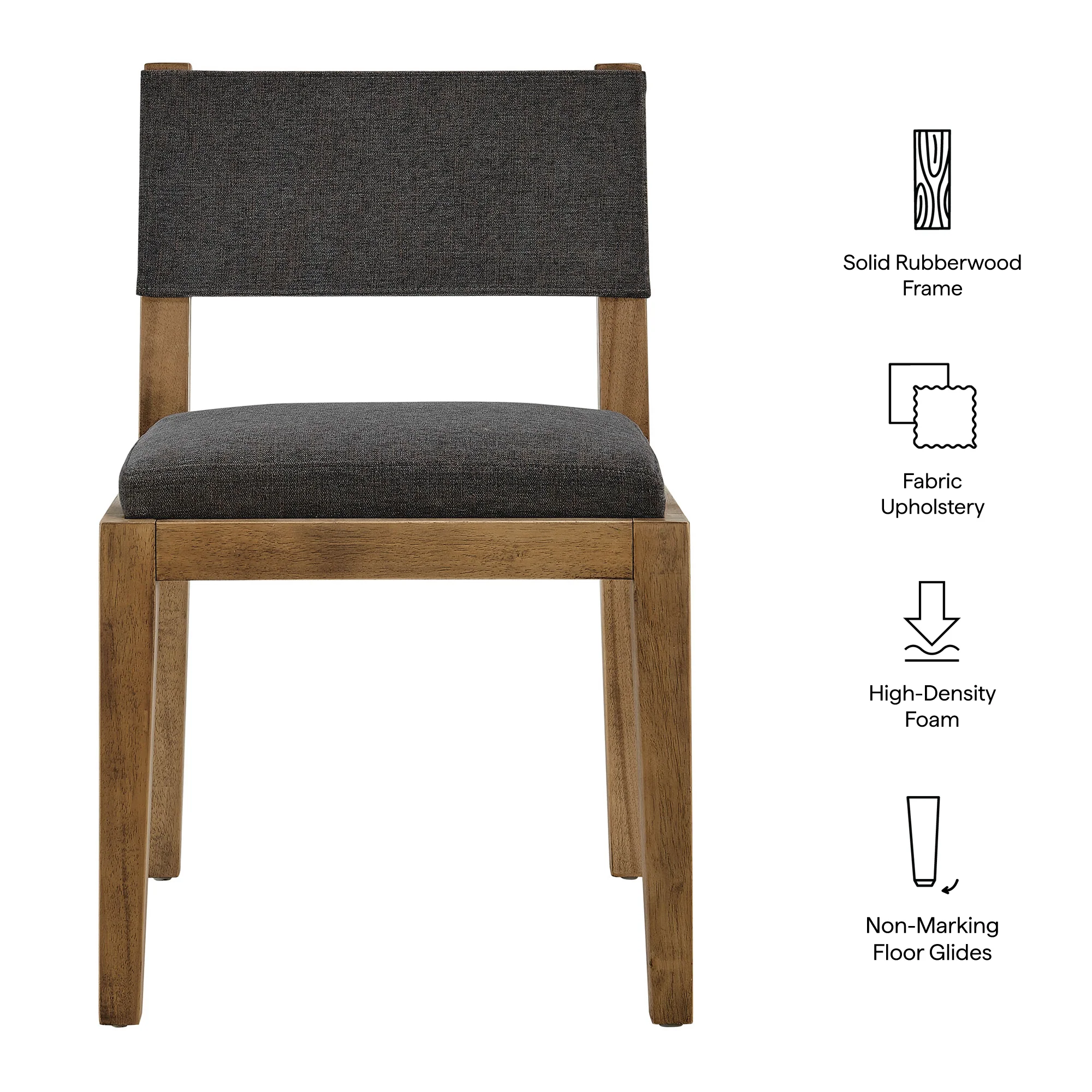 Calder Fabric Upholstered Wood Armless Dining Chair by Modway - Image 8