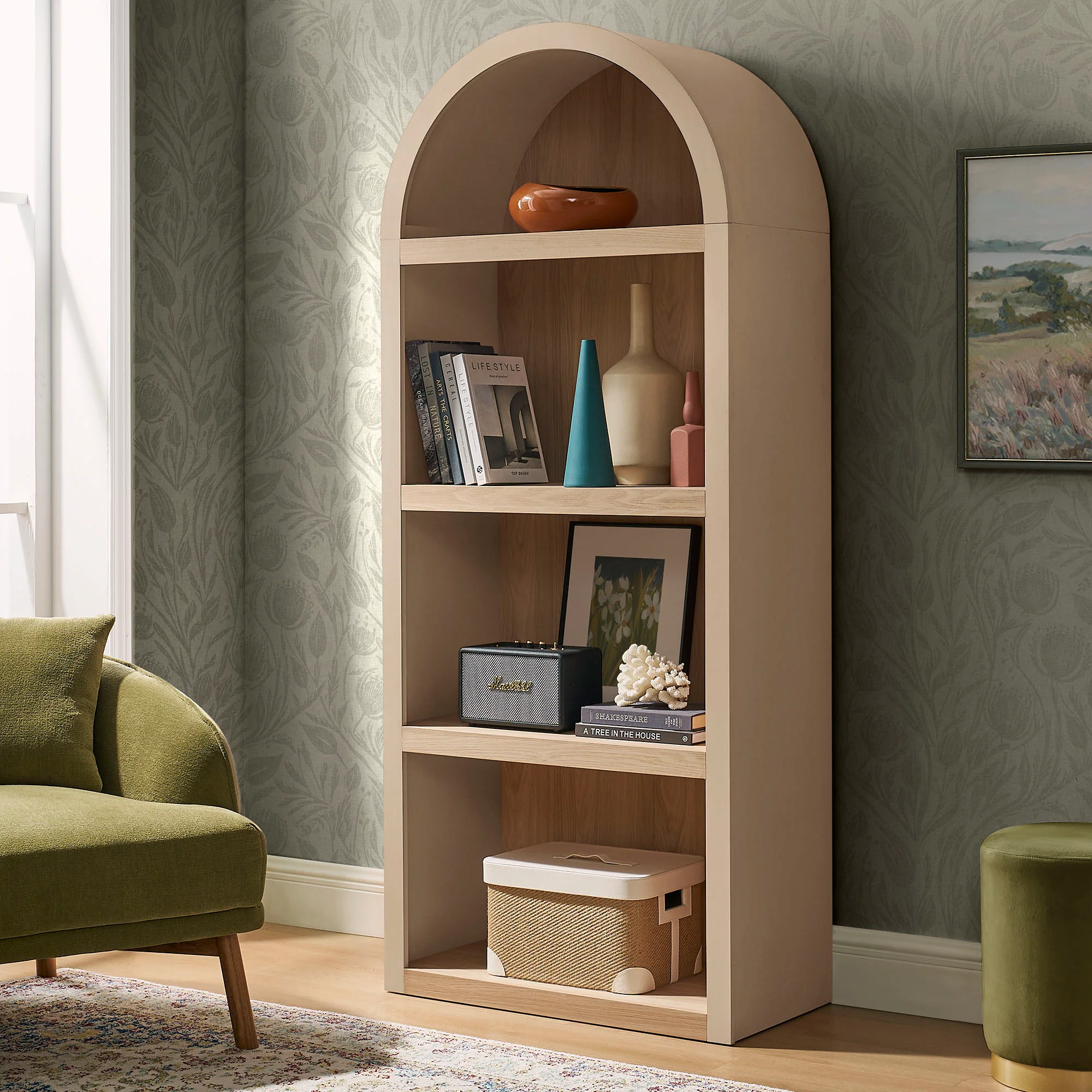 Caleb 4 Arched Display Shelf Bookcase by Modway - Image 30
