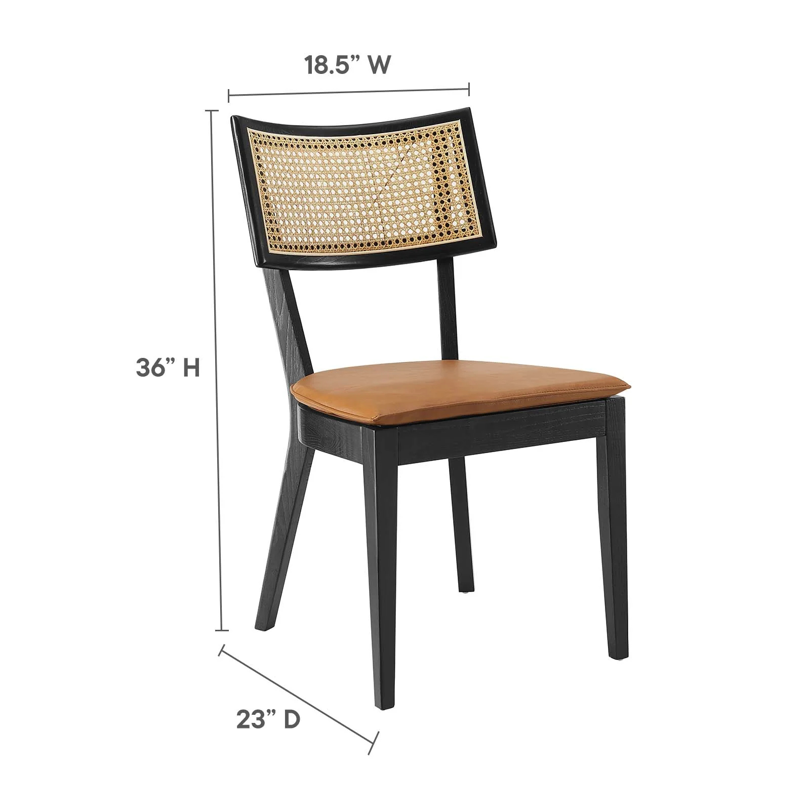 Caledonia Vegan Leather Upholstered Wood Dining Chairs - Set of 2 By Modway - EEI-6732 - Image 10