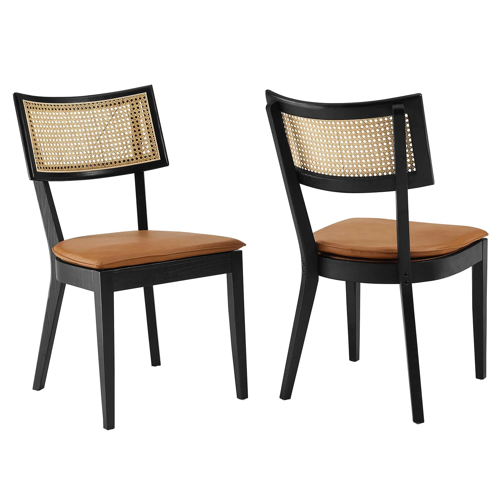 Caledonia Vegan Leather Upholstered Wood Dining Chairs - Set of 2 By Modway - EEI-6732 - Image 2
