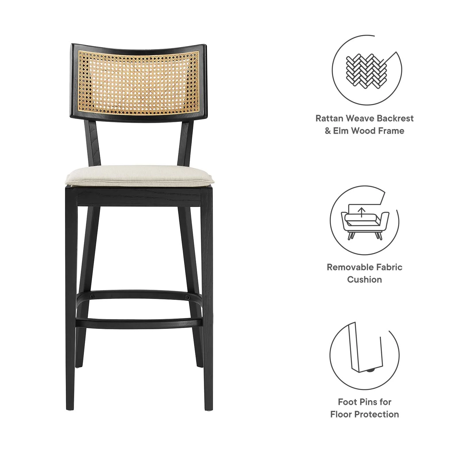 Caledonia Wood Bar Stools - Set of 2 By Modway - EEI-6820 - Image 8