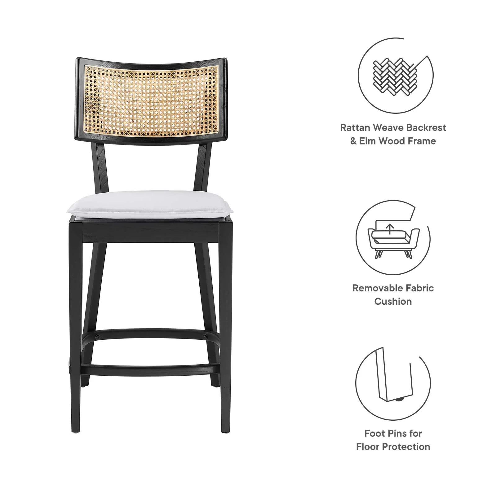 Caledonia Wood Counter Stools - Set of 2 By Modway - EEI-6821 - Image 17