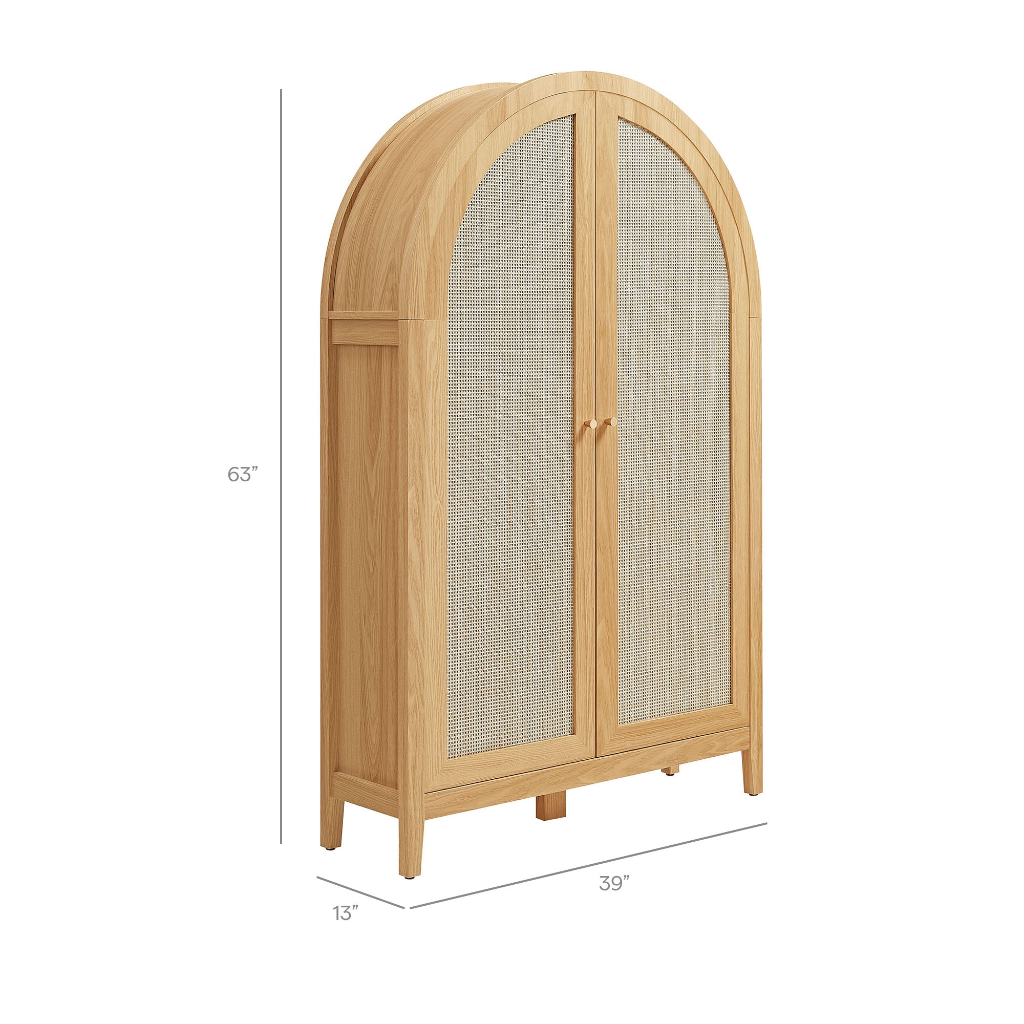 Calista 63 Inch Arched Storage Cabinet With Folding Desk by Modway - Image 10