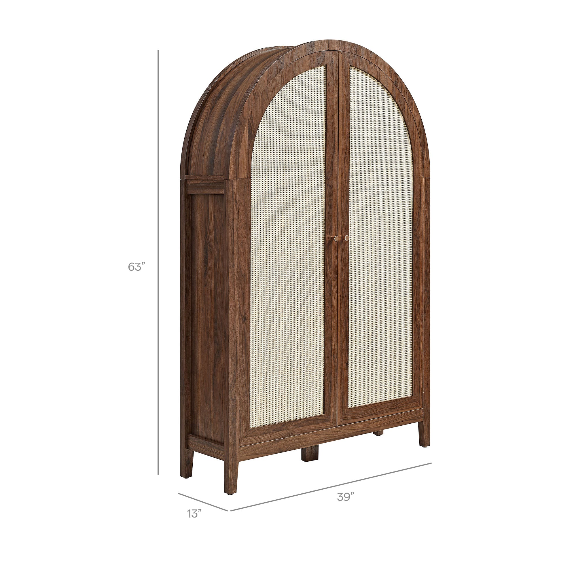 Calista 63 Inch Arched Storage Cabinet With Folding Desk by Modway - Image 20
