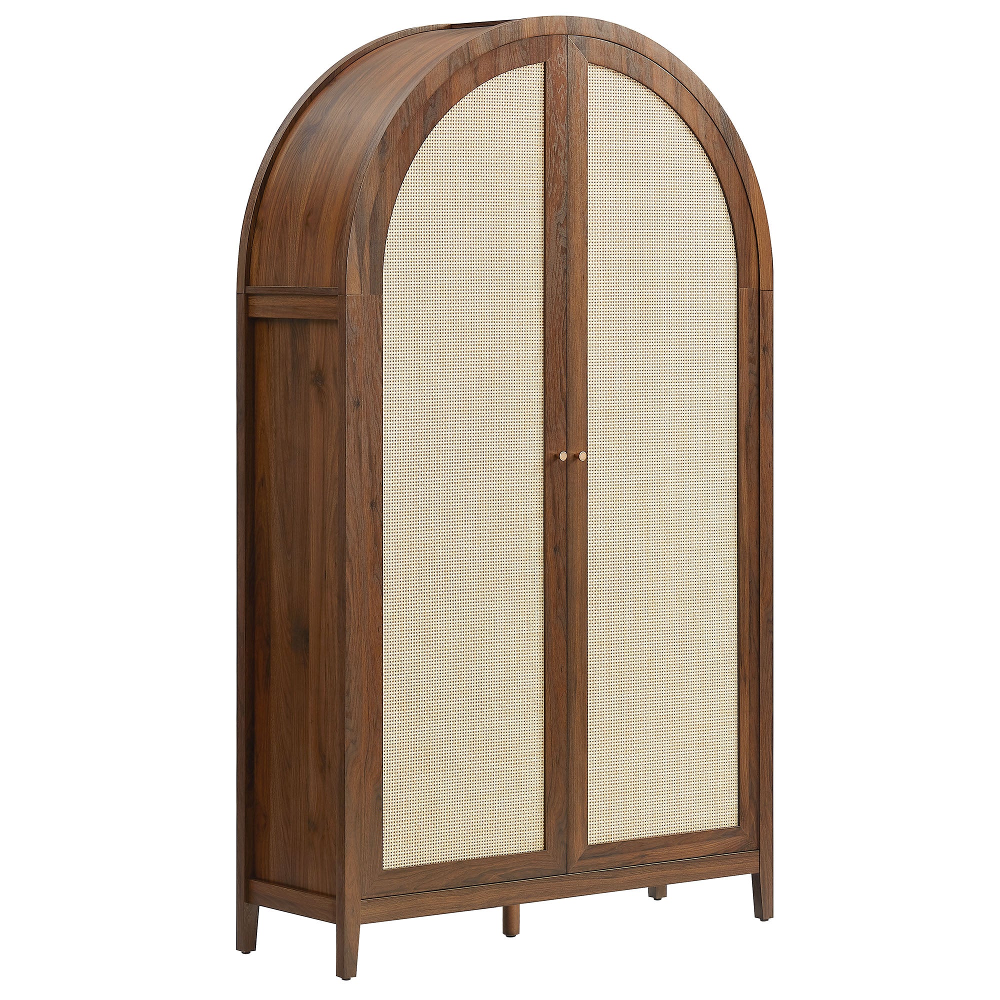 Calista 79" Tall Wide Rattan Arched Storage Cabinet by Modway - Image 10
