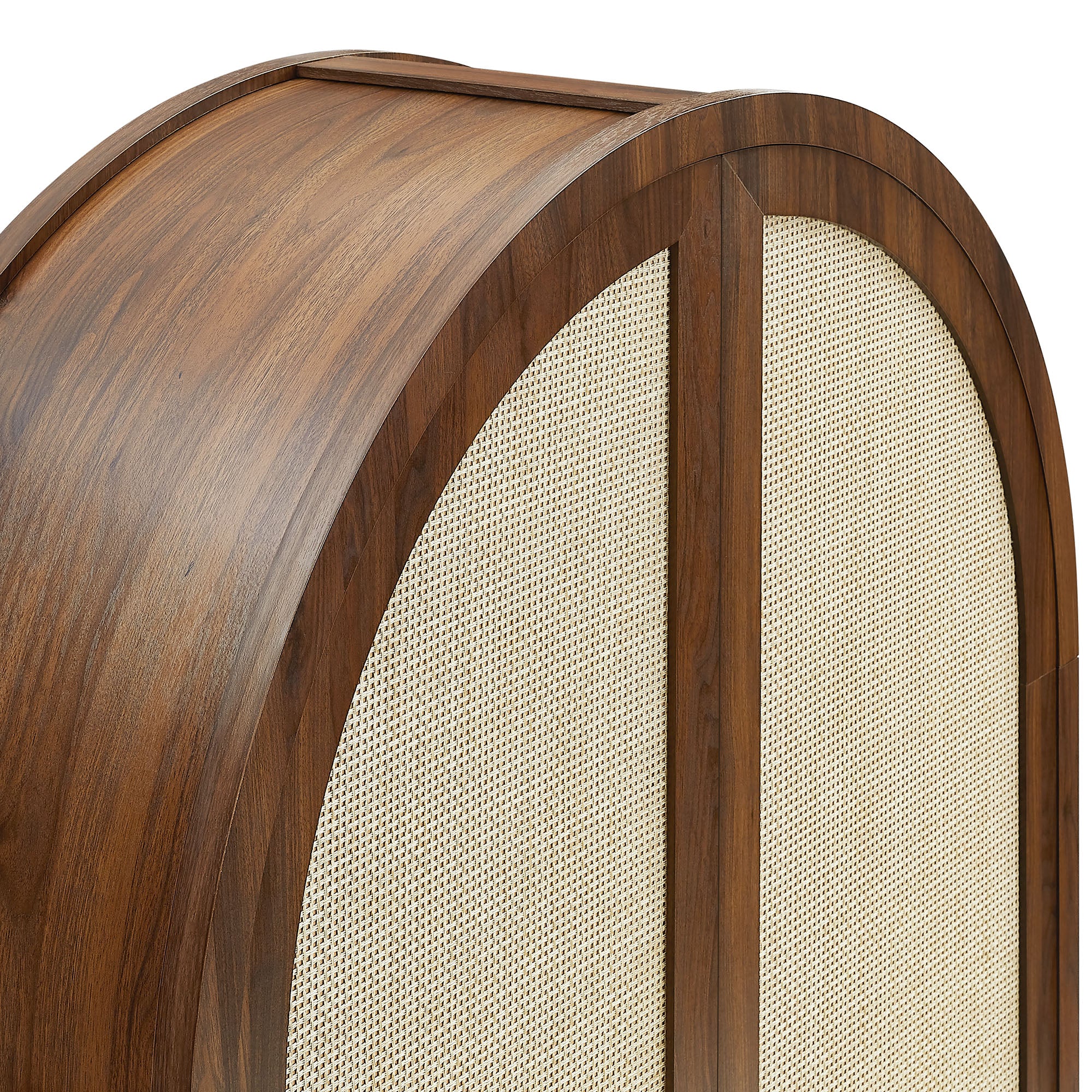 Calista 79" Tall Wide Rattan Arched Storage Cabinet by Modway - Image 14