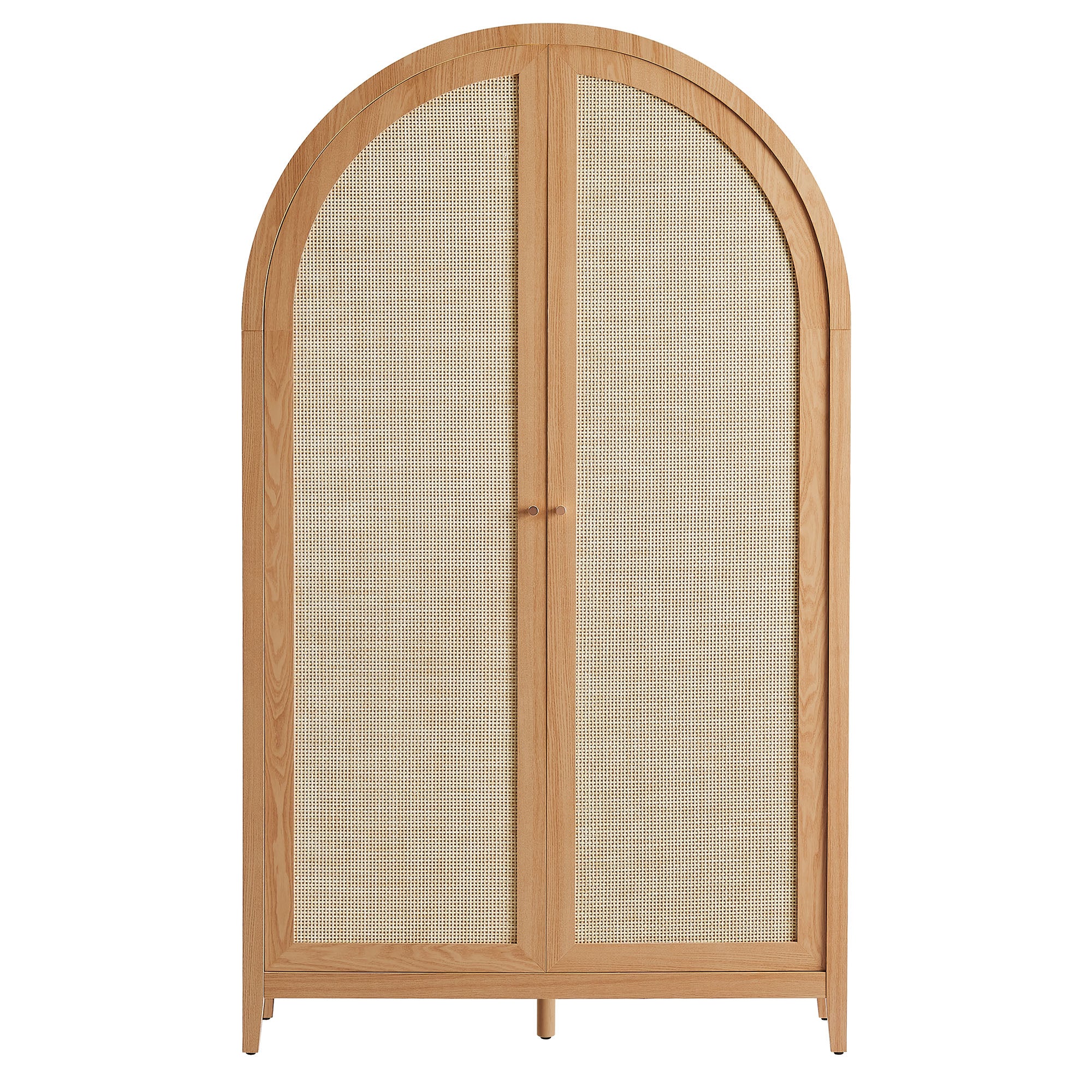 Calista 79" Tall Wide Rattan Arched Storage Cabinet by Modway - Image 4