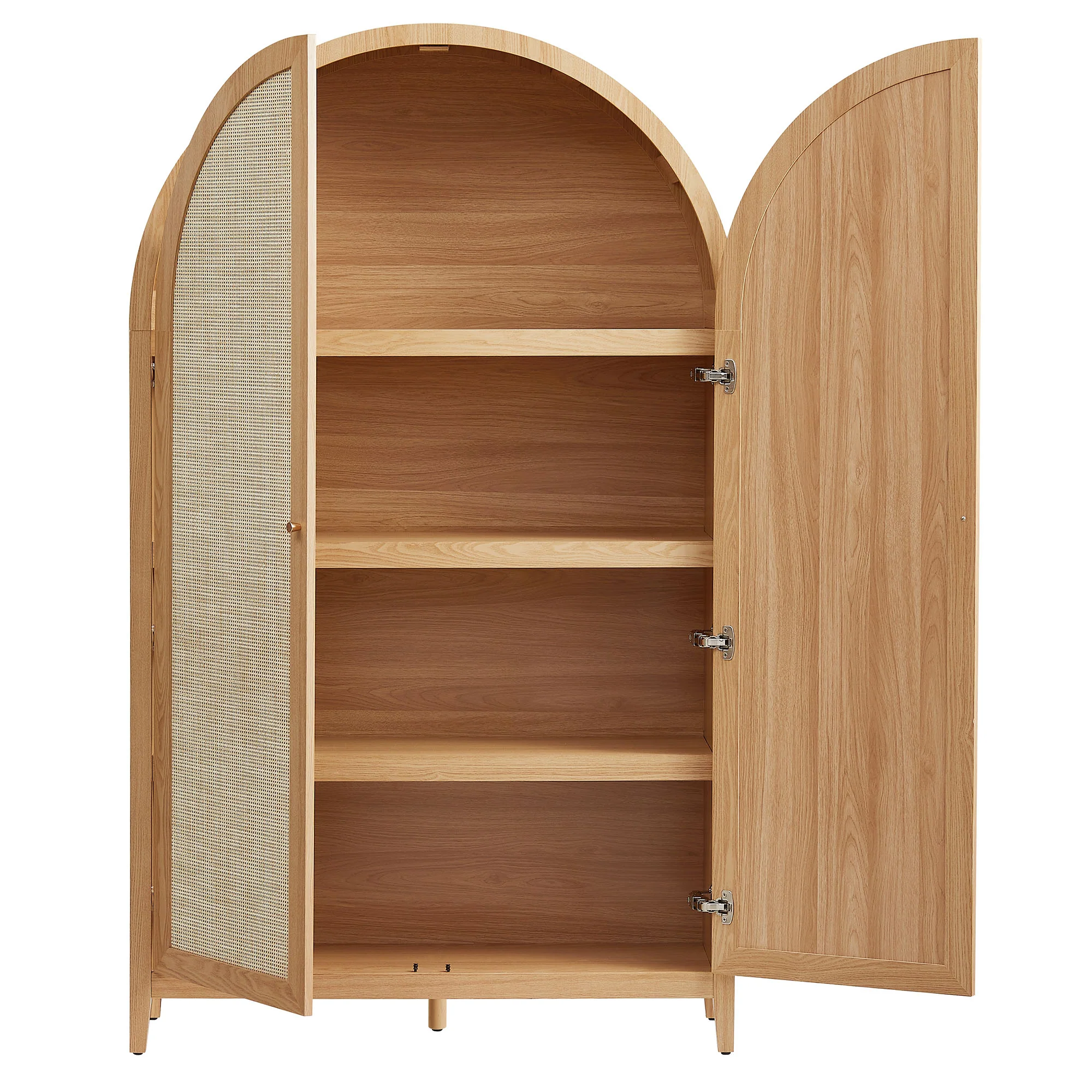 Calista 79" Tall Wide Rattan Arched Storage Cabinet by Modway - Image 5