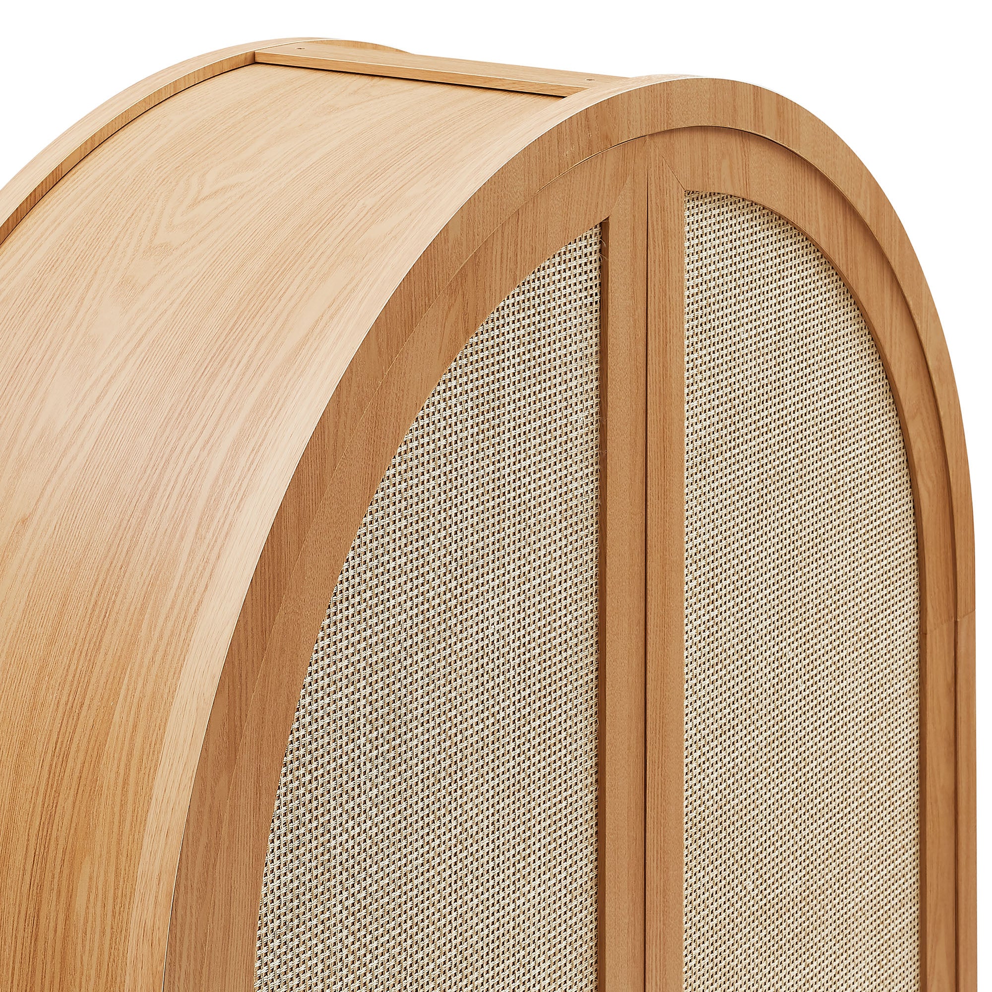 Calista 79" Tall Wide Rattan Arched Storage Cabinet by Modway - Image 6
