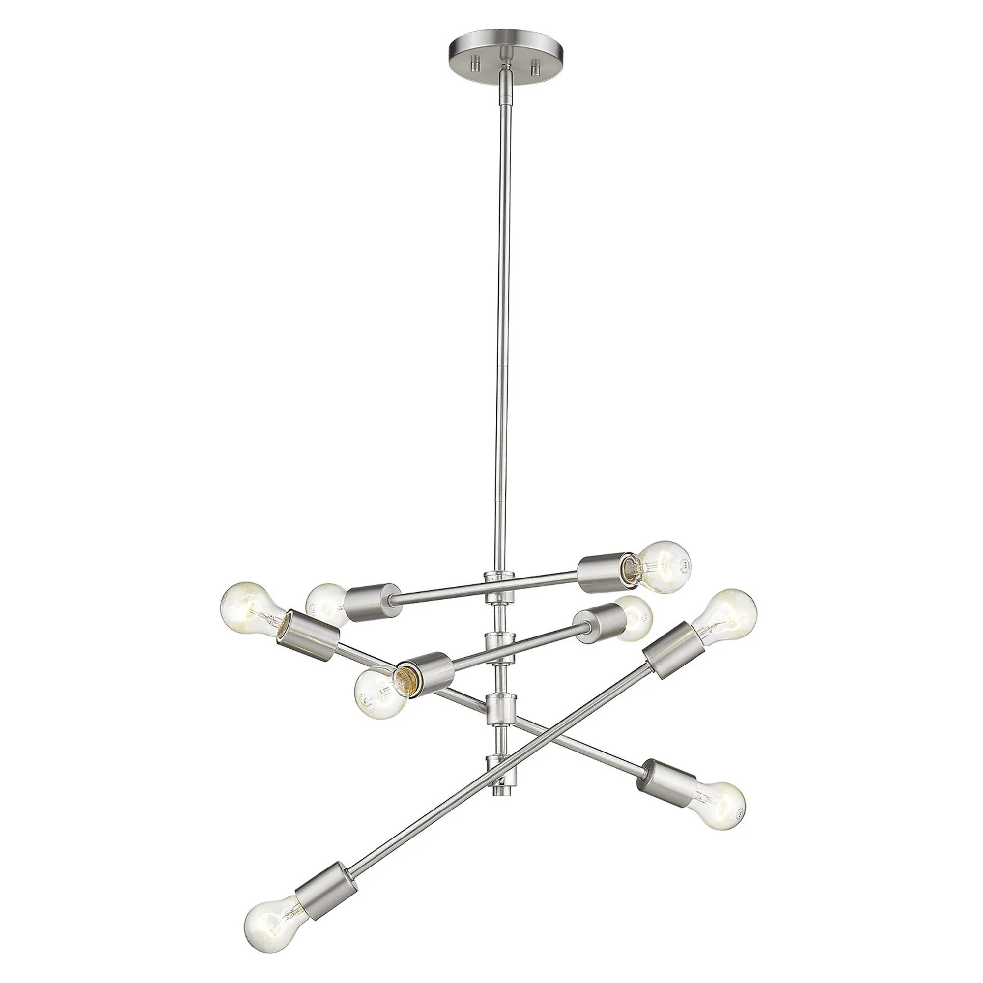 Calix 8-Light Satin Nickel Pendant By Homeroots - Image 2