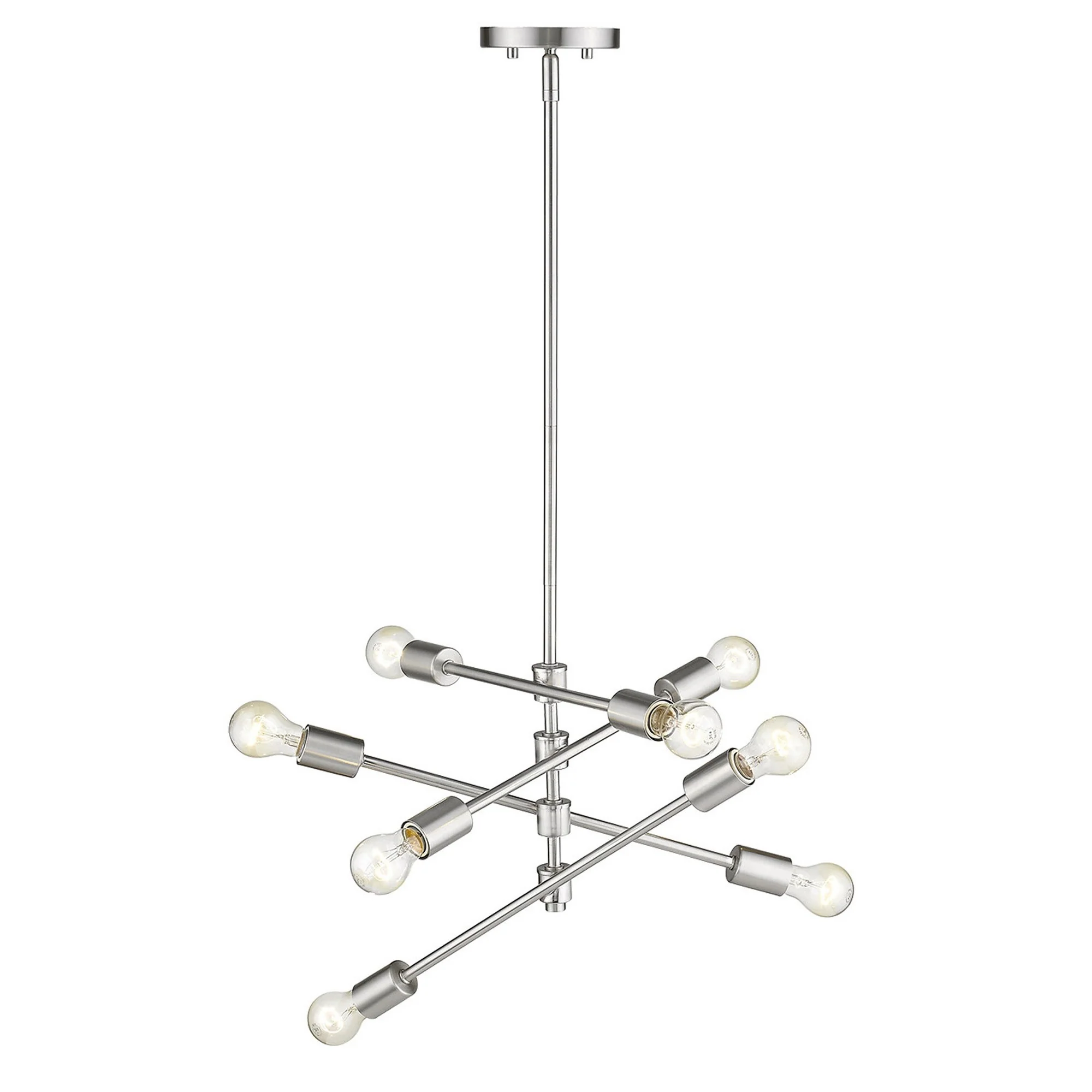 Calix 8-Light Satin Nickel Pendant By Homeroots - Image 3