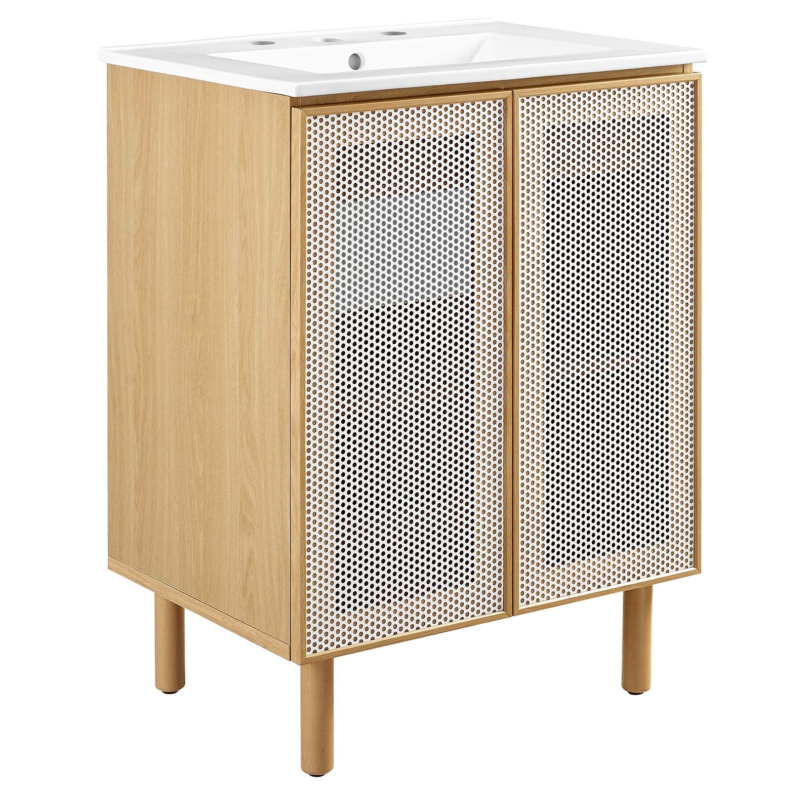 Calla 24" Perforated Metal Bathroom Vanity By Modway - EEI-6677 - Image 2