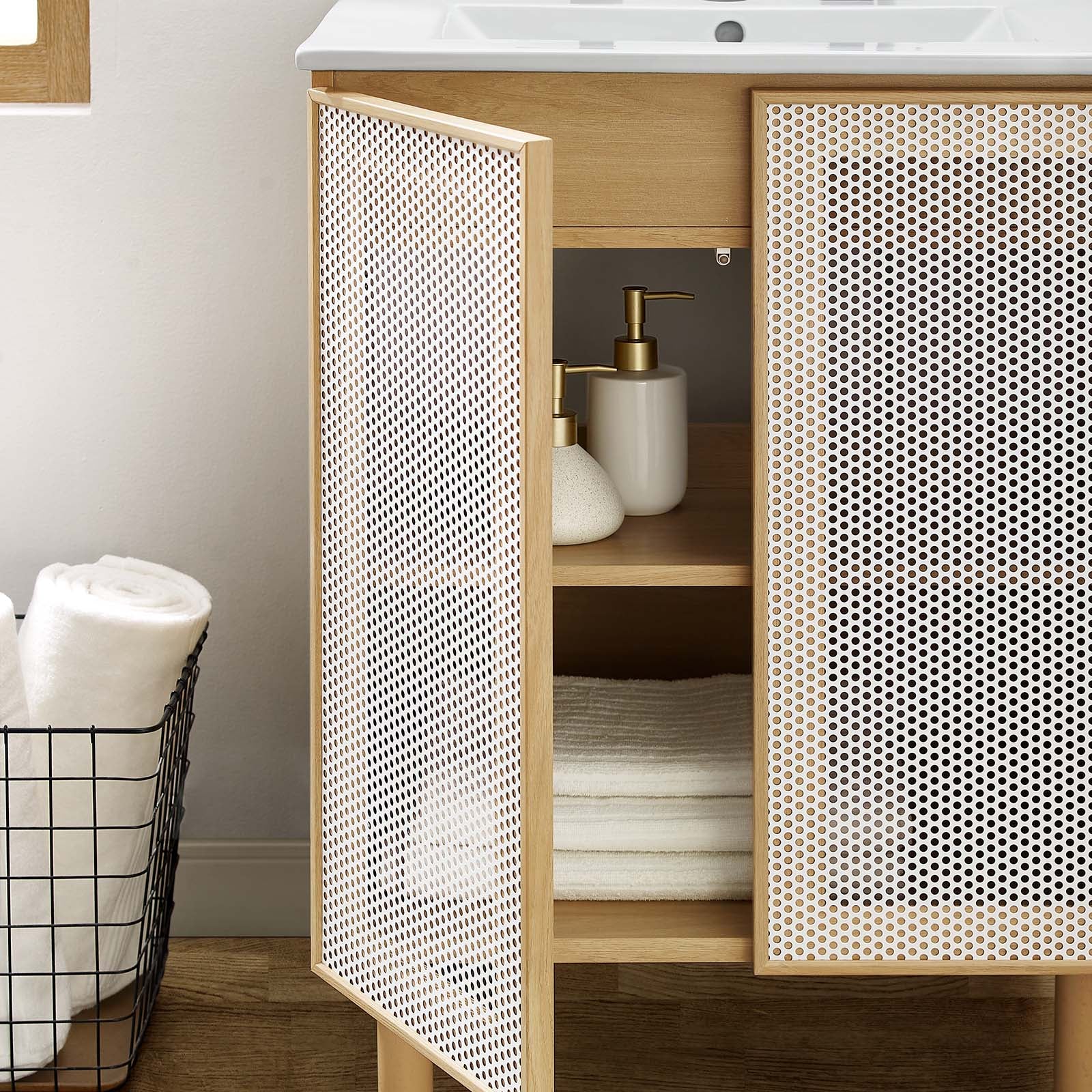 Calla 24" Perforated Metal Bathroom Vanity By Modway - EEI-6677 - Image 3