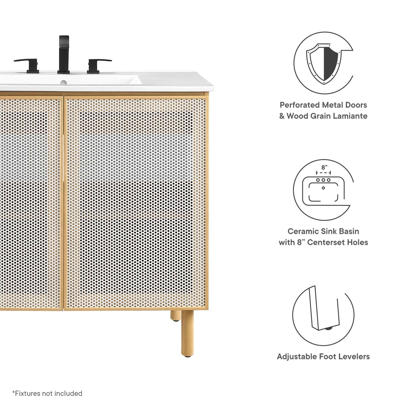 Calla 36" Perforated Metal Bathroom Vanity By Modway - EEI-6678 - Image 10