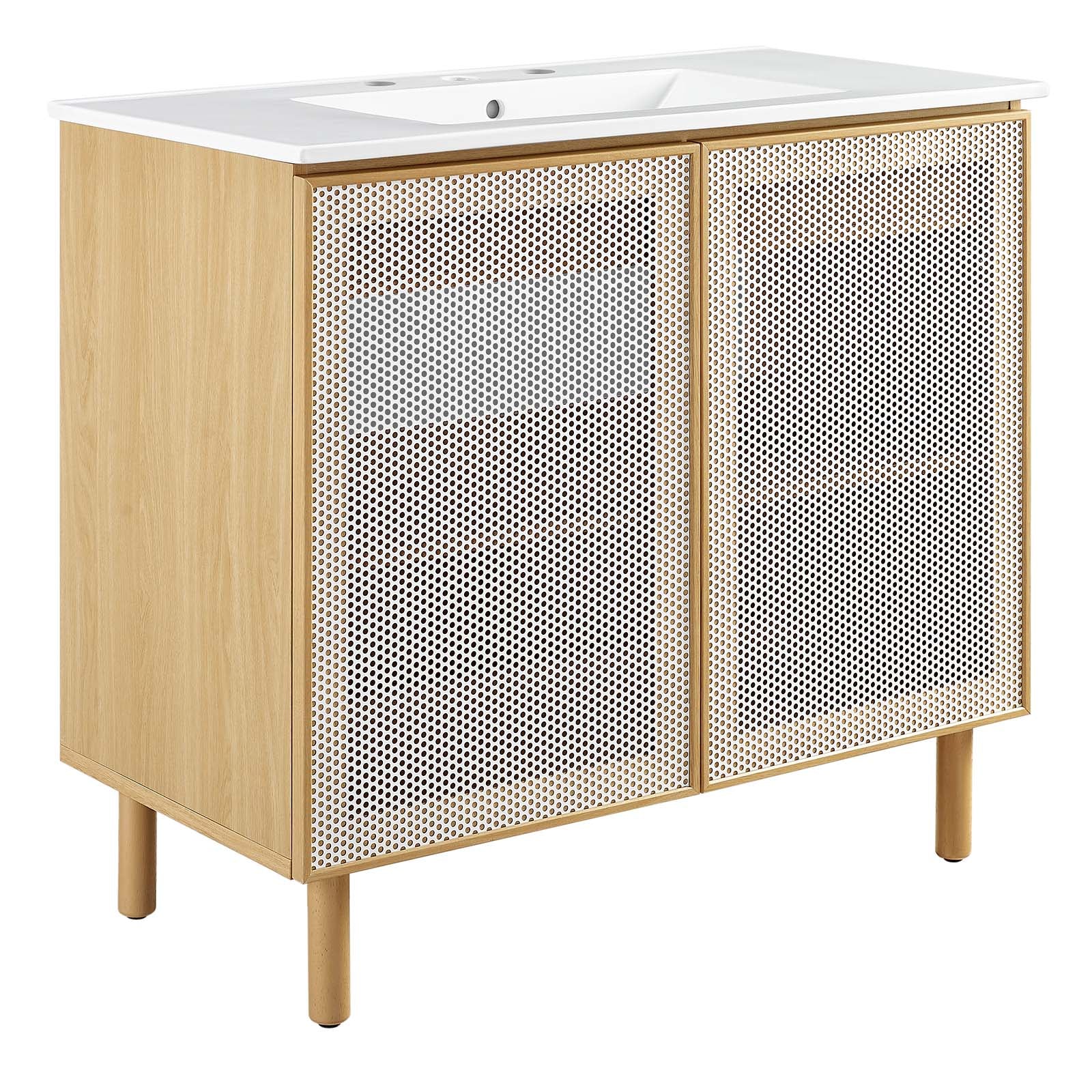 Calla 36" Perforated Metal Bathroom Vanity By Modway - EEI-6678 - Image 2