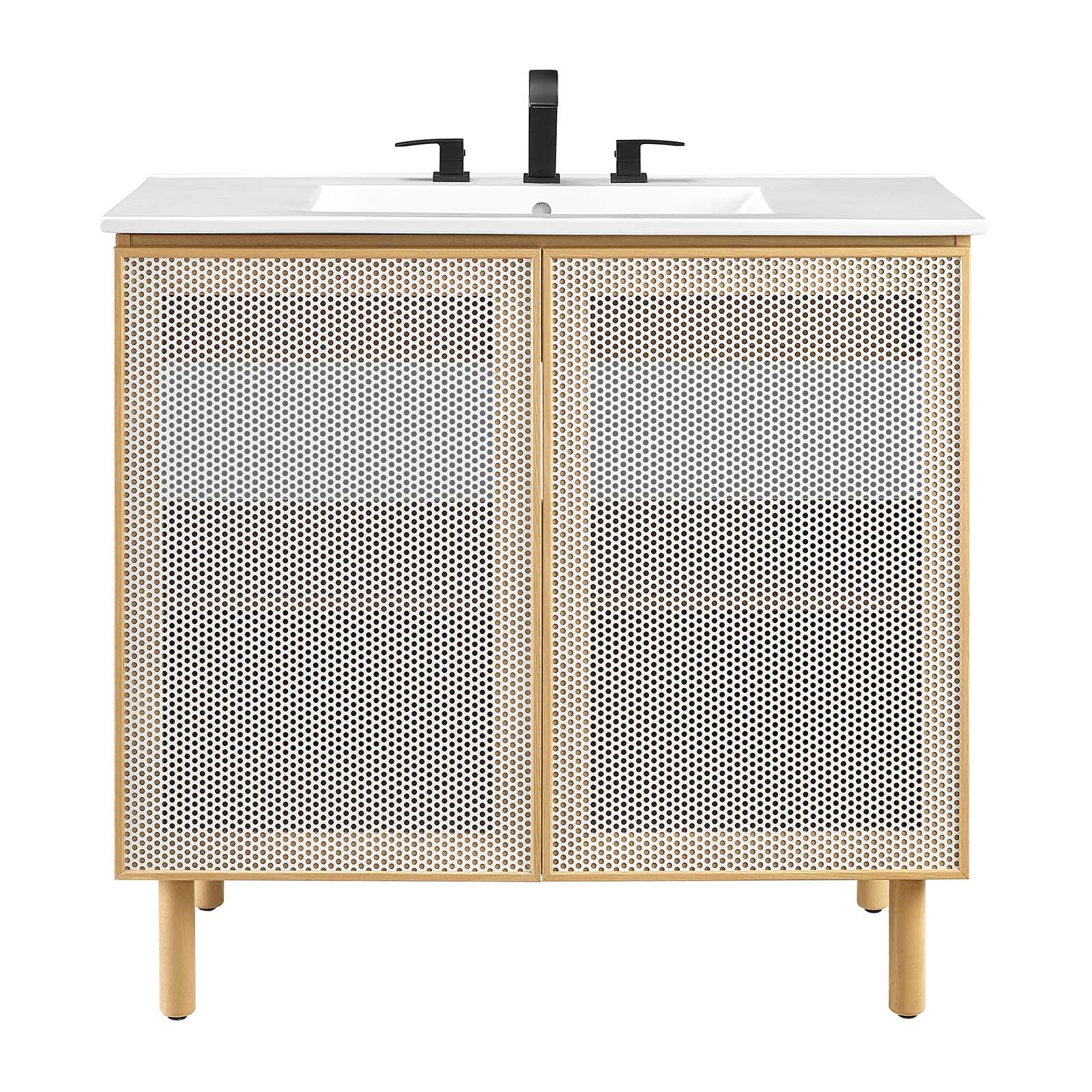 Calla 36" Perforated Metal Bathroom Vanity By Modway - EEI-6678 - Image 8
