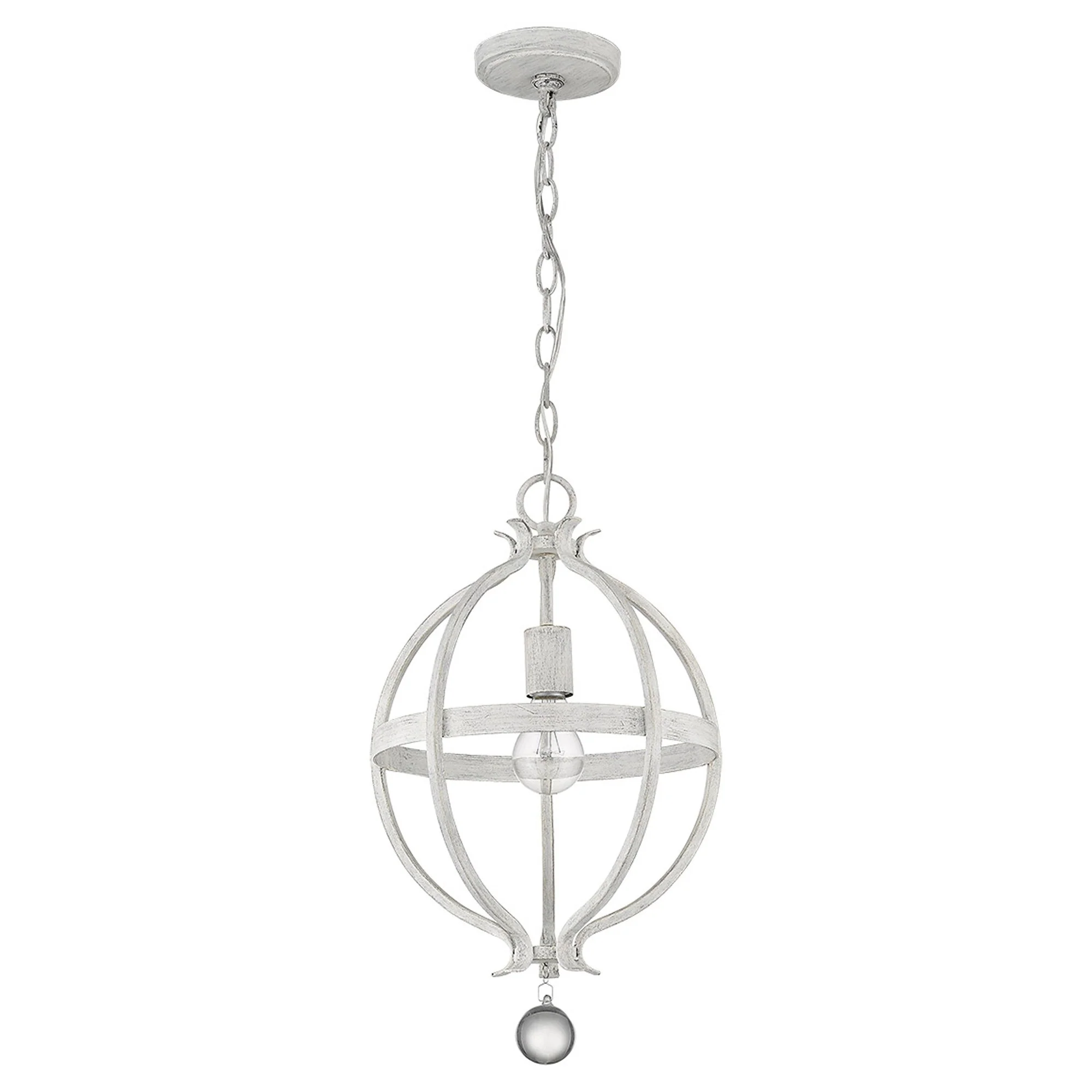 Callie 1-Light Country White Pendant By Homeroots - Image 2