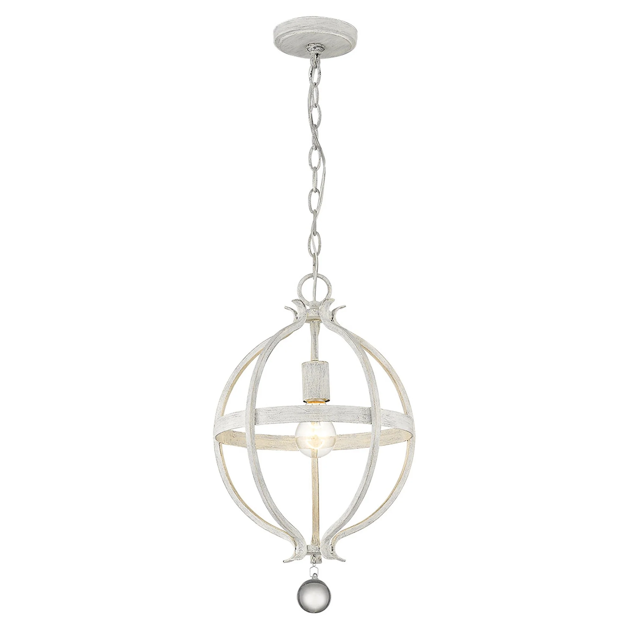 Callie 1-Light Country White Pendant By Homeroots - Image 6