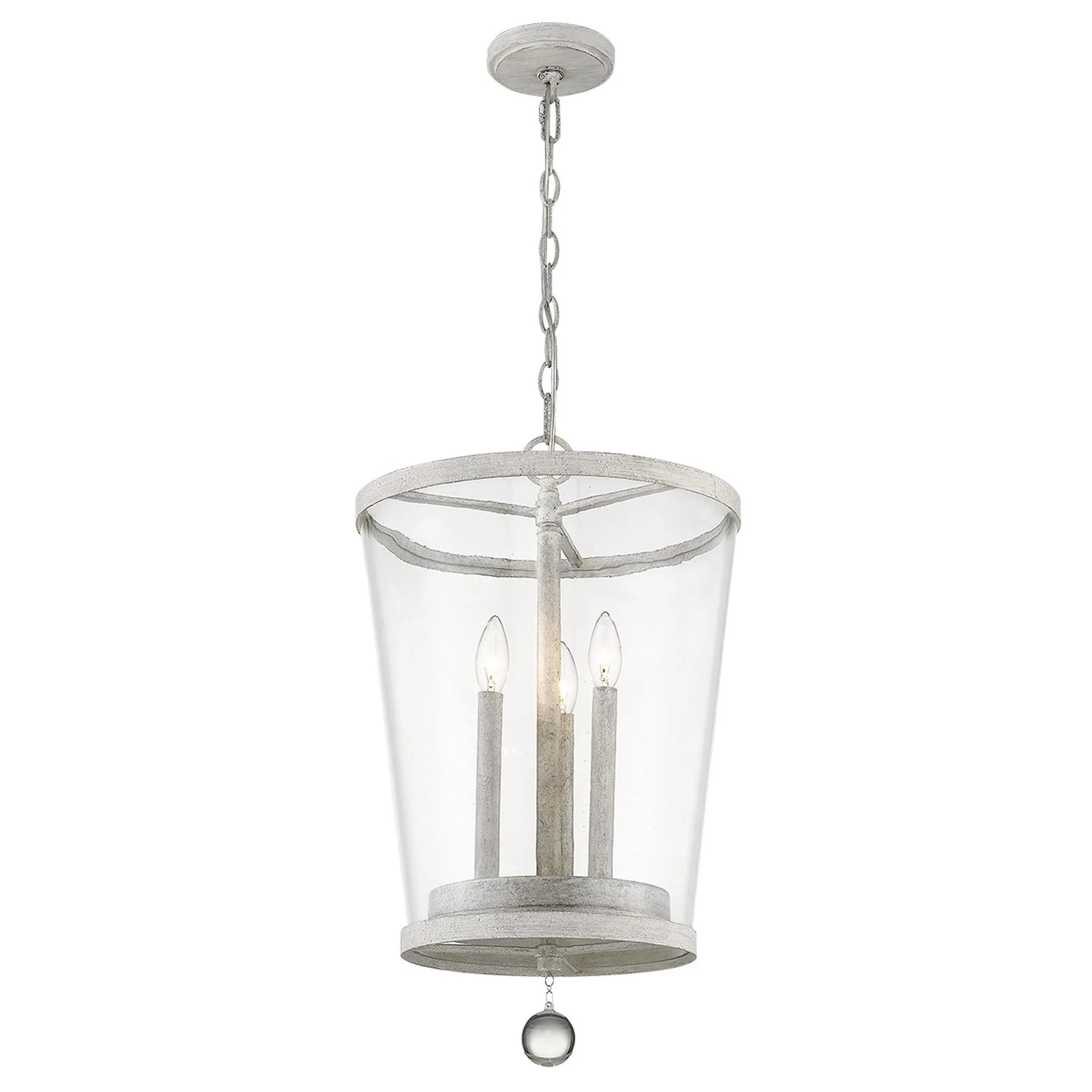 Callie 3-Light Country White Foyer Pendant By Homeroots - Image 2