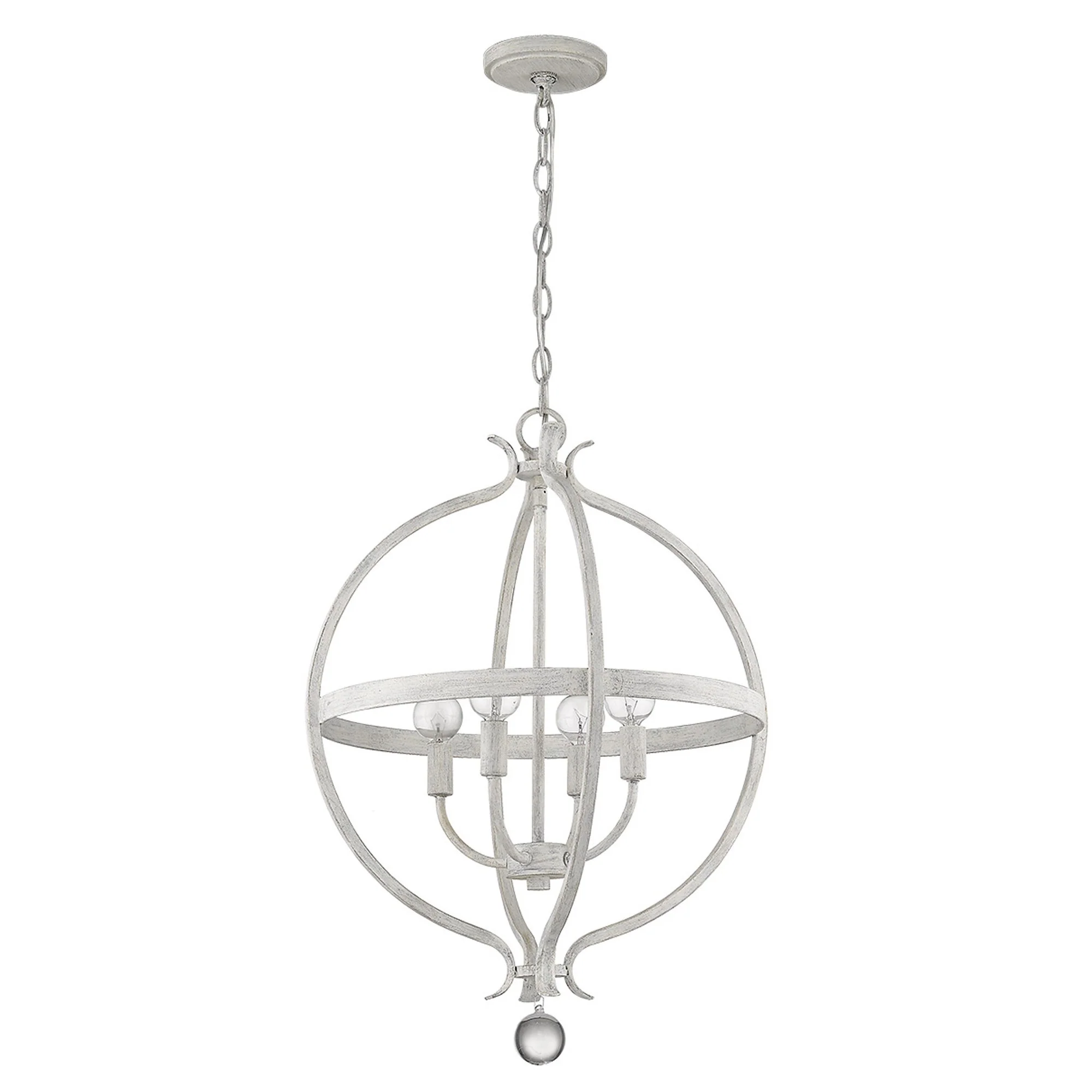 Callie 4-Light Country White Pendant By Homeroots - Image 2