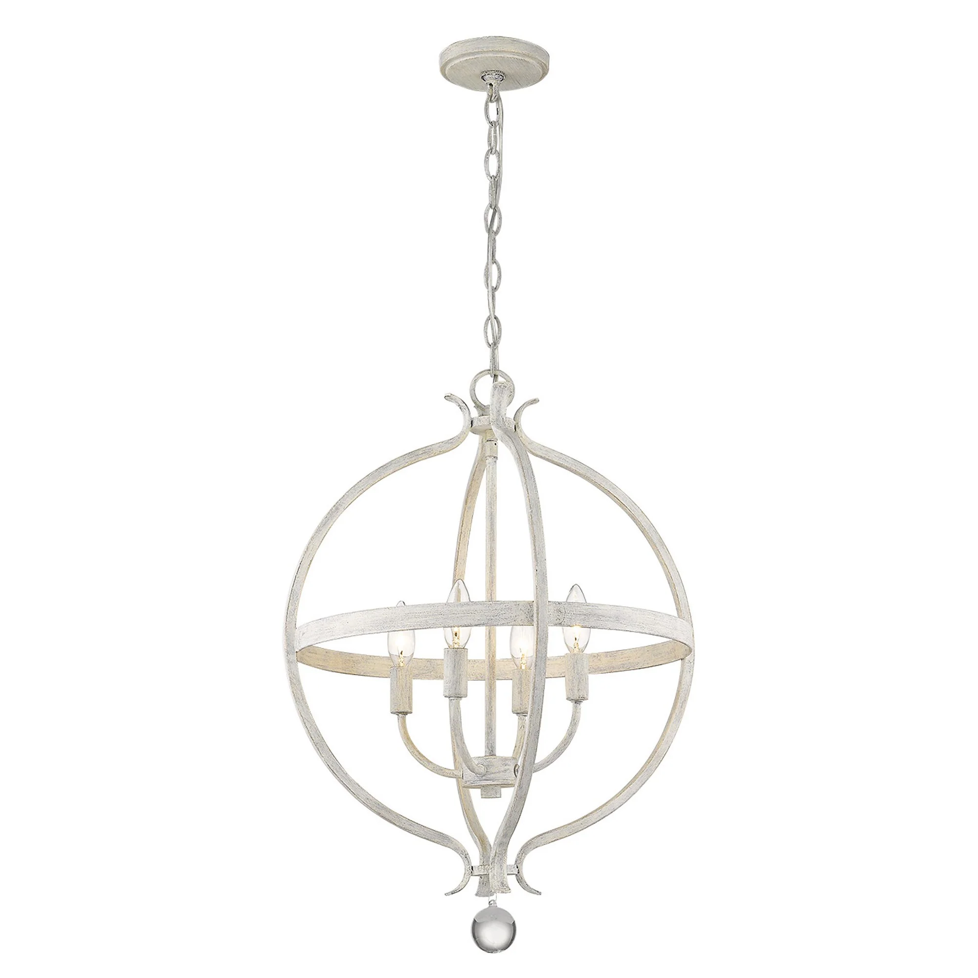 Callie 4-Light Country White Pendant By Homeroots - Image 3