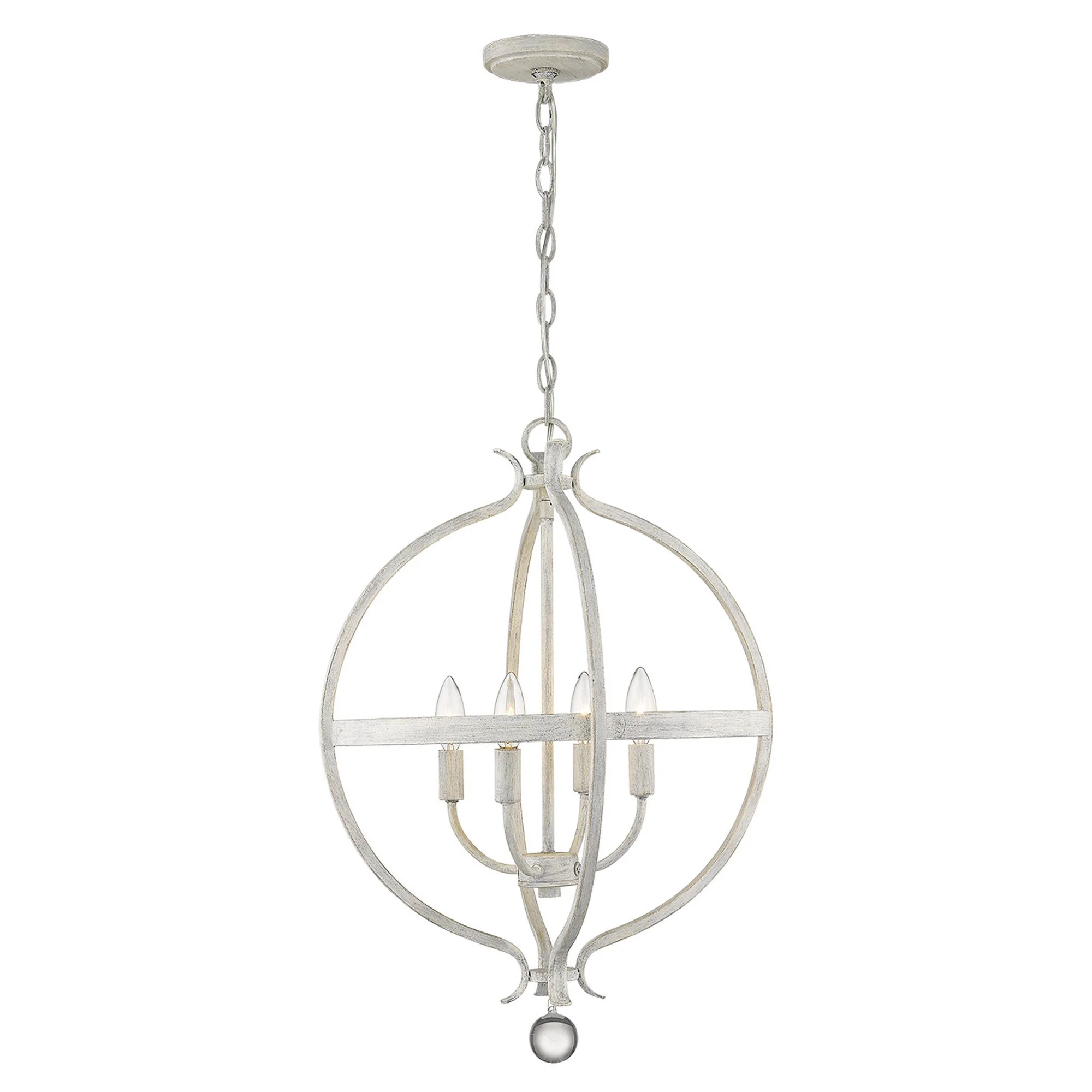 Callie 4-Light Country White Pendant By Homeroots - Image 4