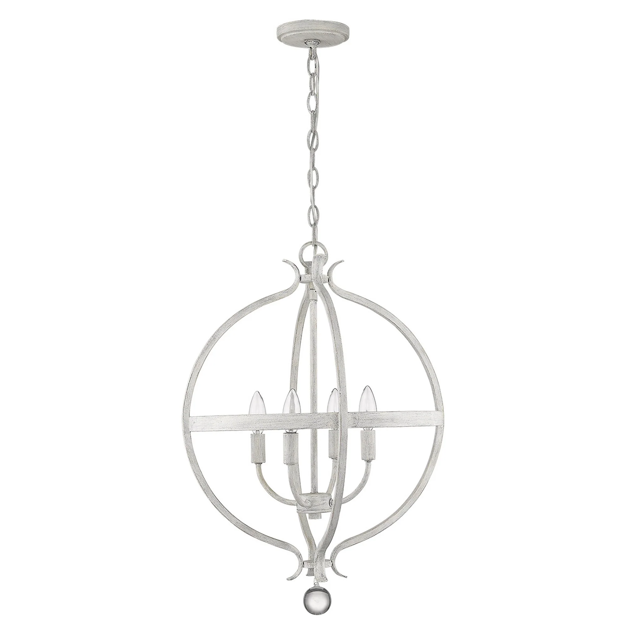 Callie 4-Light Country White Pendant By Homeroots - Image 5