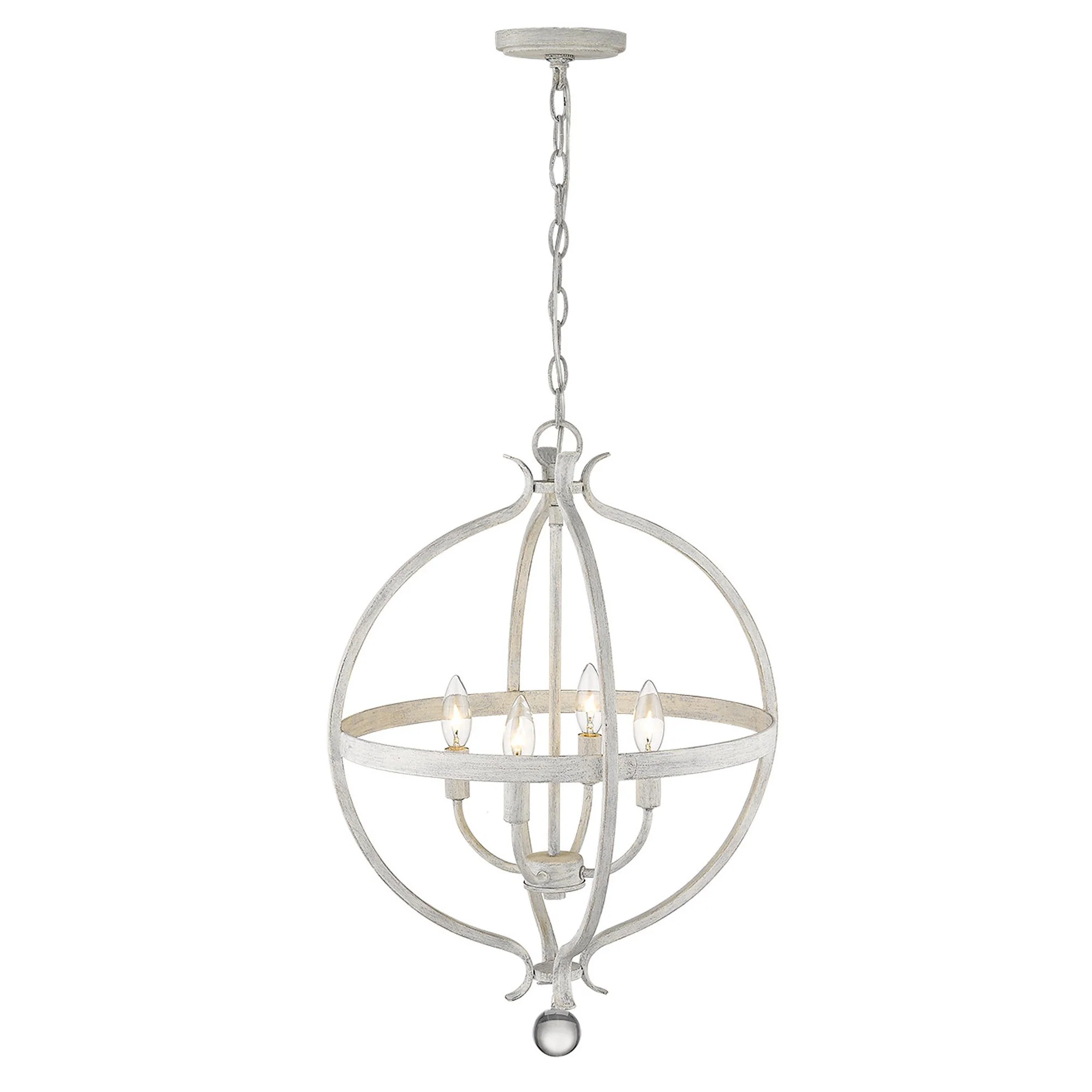 Callie 4-Light Country White Pendant By Homeroots - Image 6