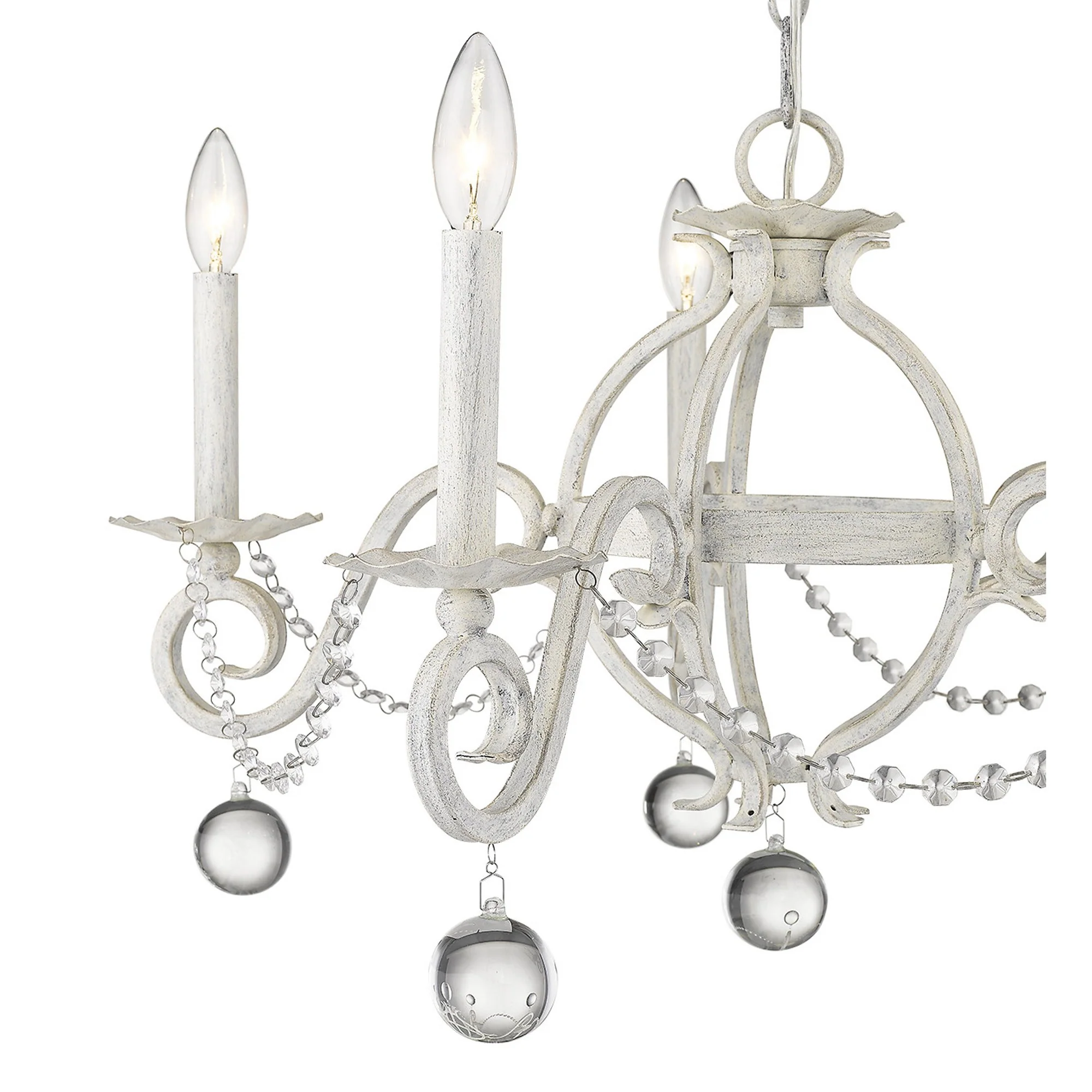 Callie 5-Light Country White Chandelier By Homeroots - Image 7