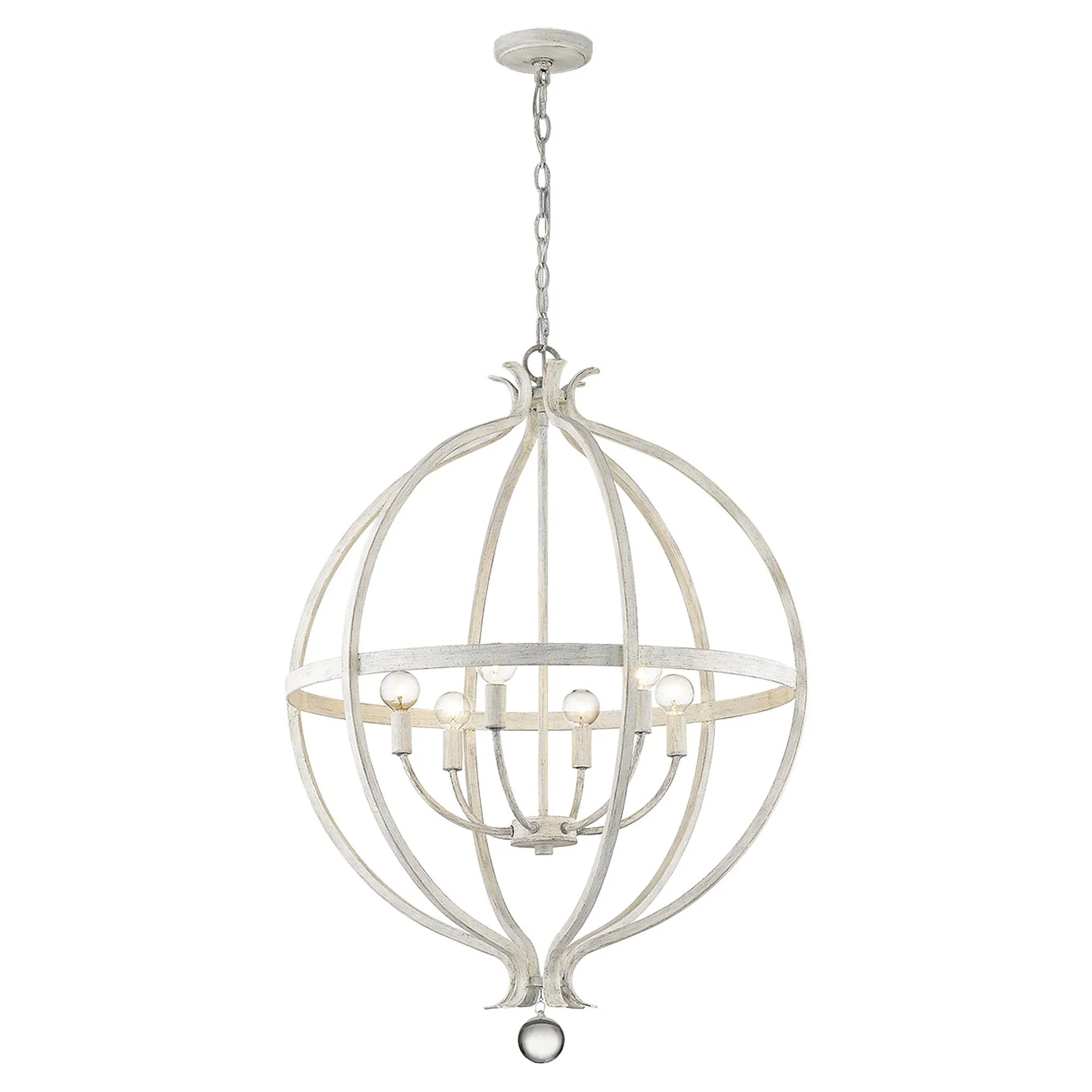 Callie 6-Light Country White Pendant By Homeroots - Image 2