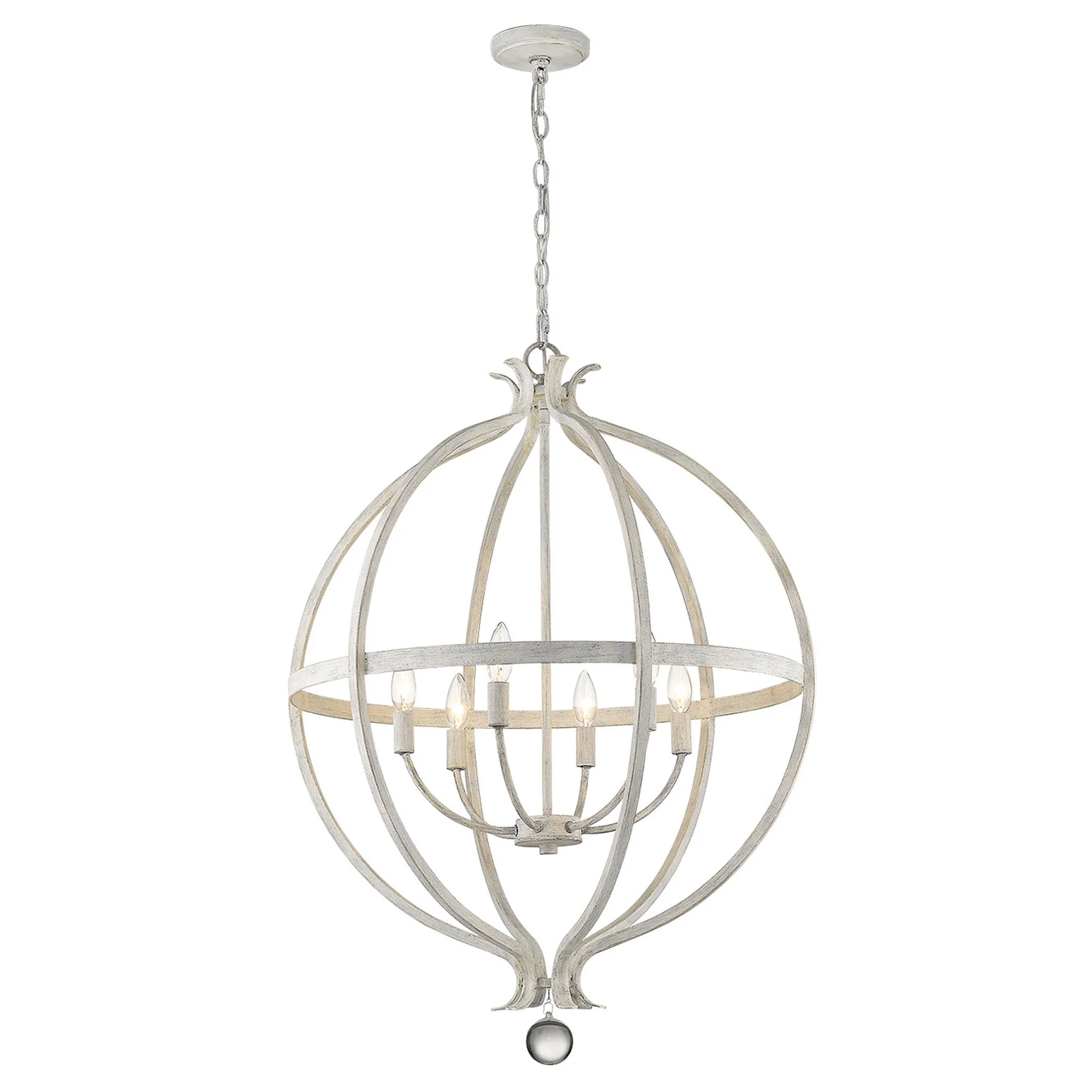 Callie 6-Light Country White Pendant By Homeroots - Image 3