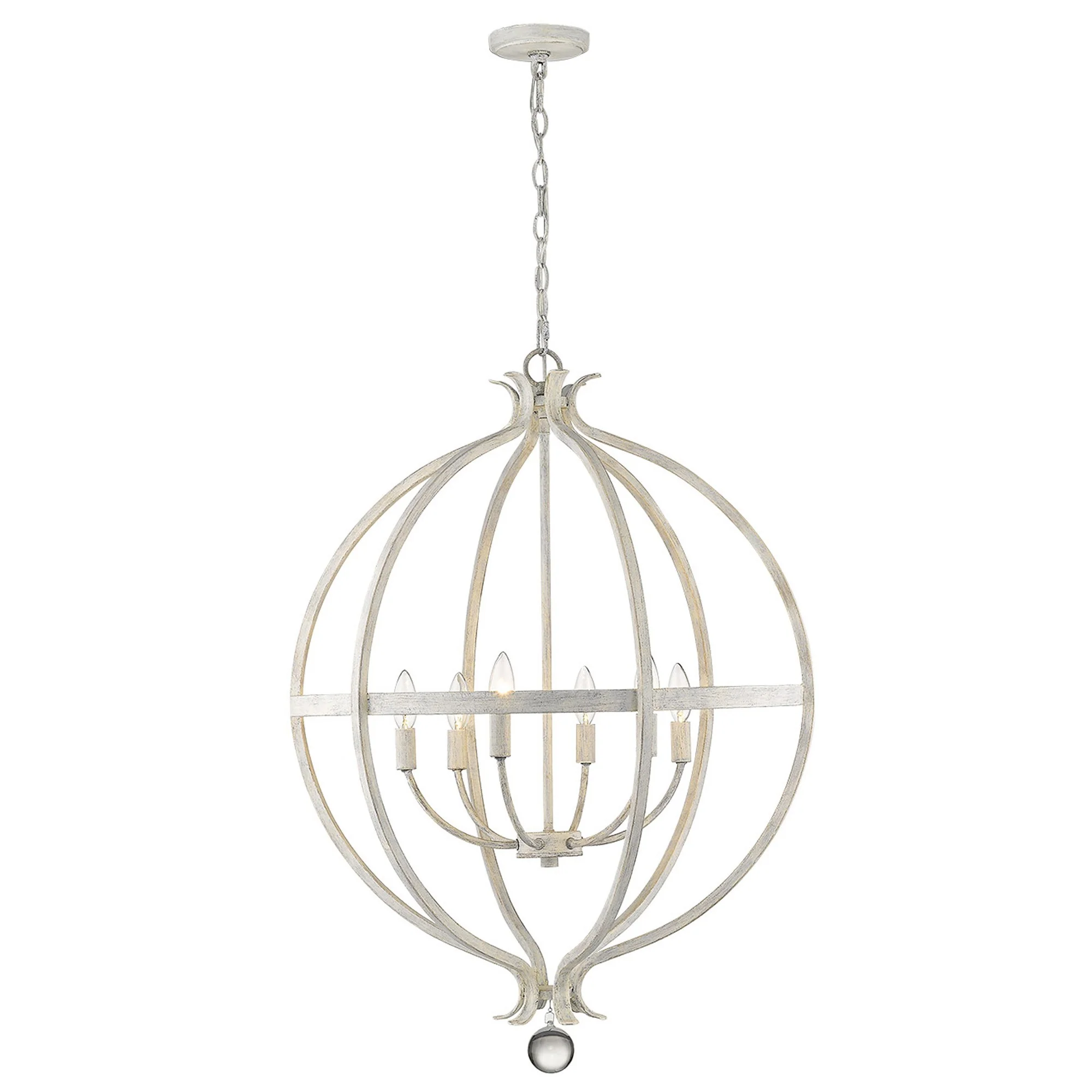 Callie 6-Light Country White Pendant By Homeroots - Image 4