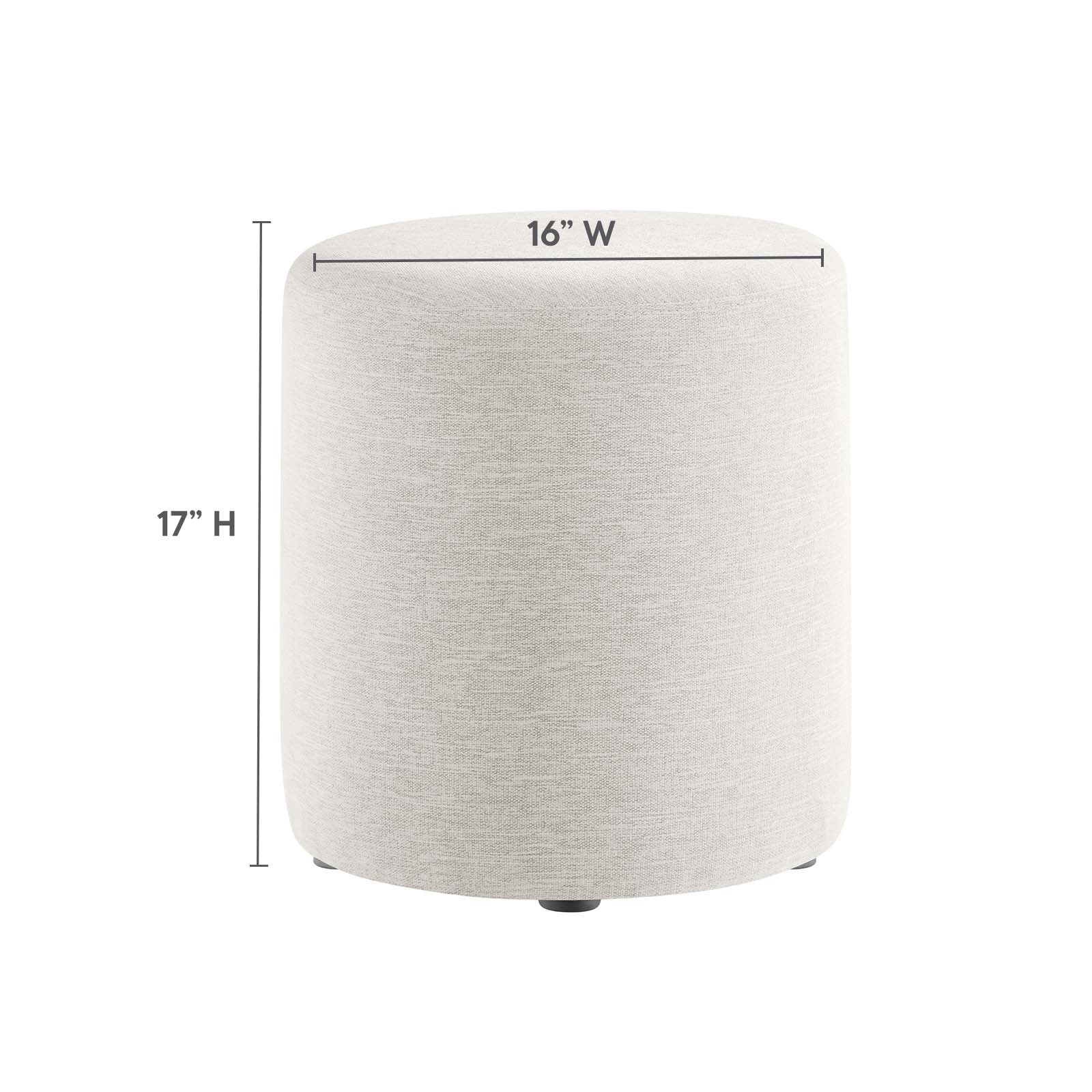 Callum 16" Round Woven Heathered Fabric Upholstered Ottoman By Modway - EEI-6651 - Image 14