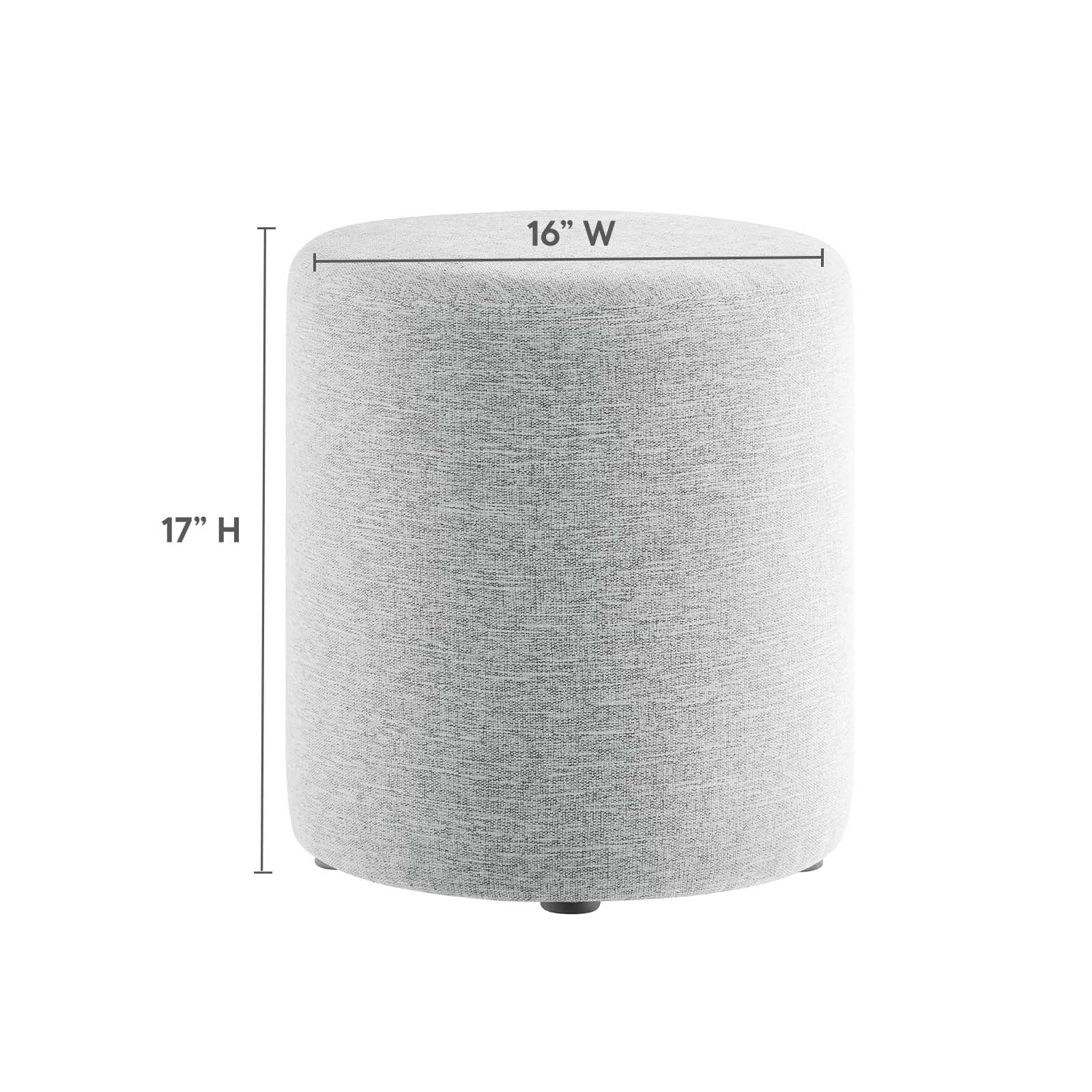 Callum 16" Round Woven Heathered Fabric Upholstered Ottoman By Modway - EEI-6651 - Image 22