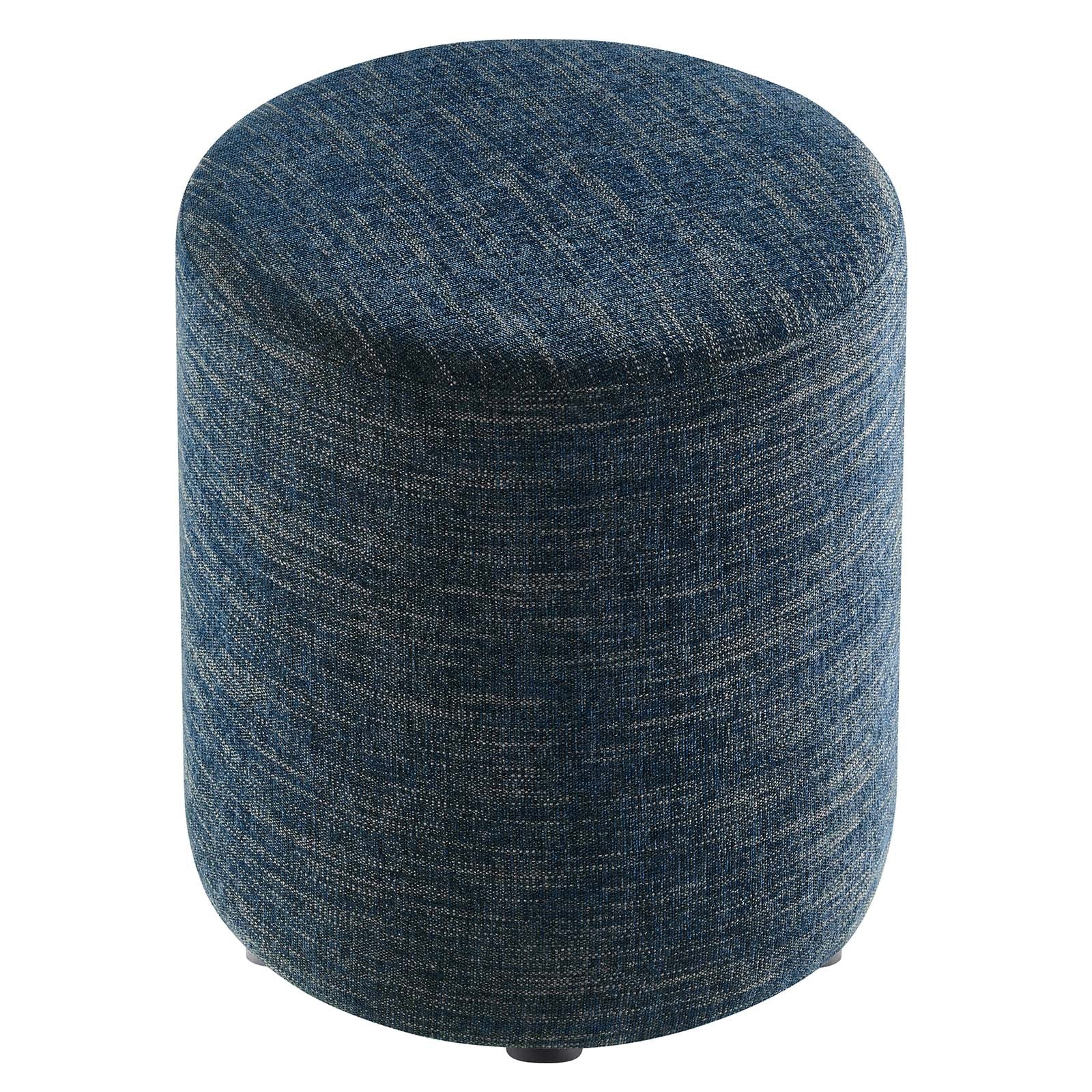 Callum 16" Round Woven Heathered Fabric Upholstered Ottoman By Modway - EEI-6651 - Image 3