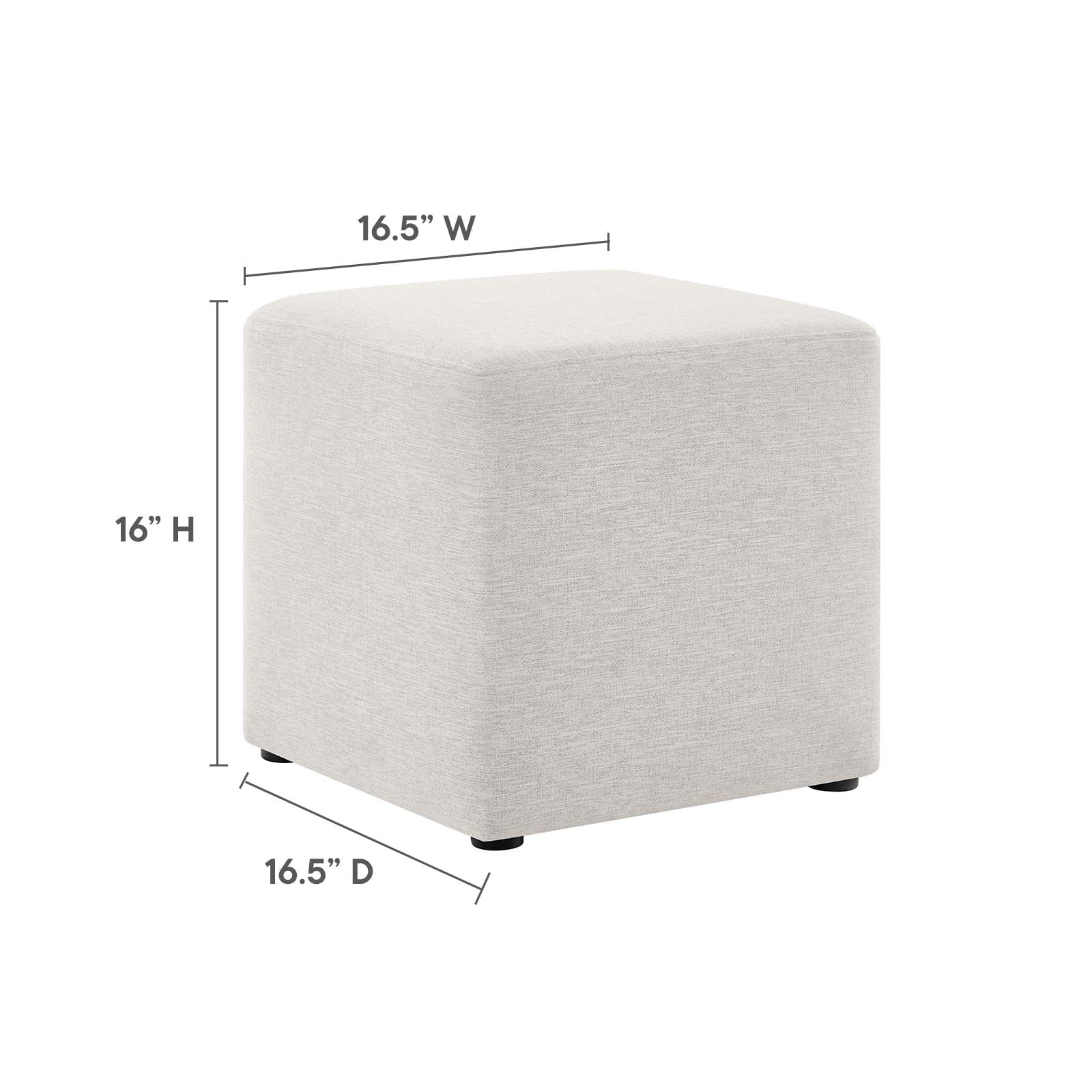 Callum 17" Square Woven Heathered Fabric Upholstered Ottoman By Modway - EEI-6636 - Image 15