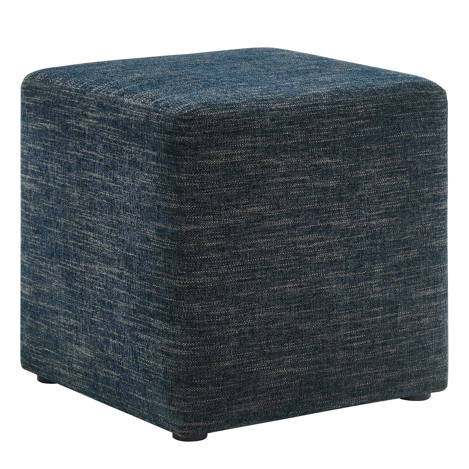 Callum 17" Square Woven Heathered Fabric Upholstered Ottoman By Modway - EEI-6636 - Image 2