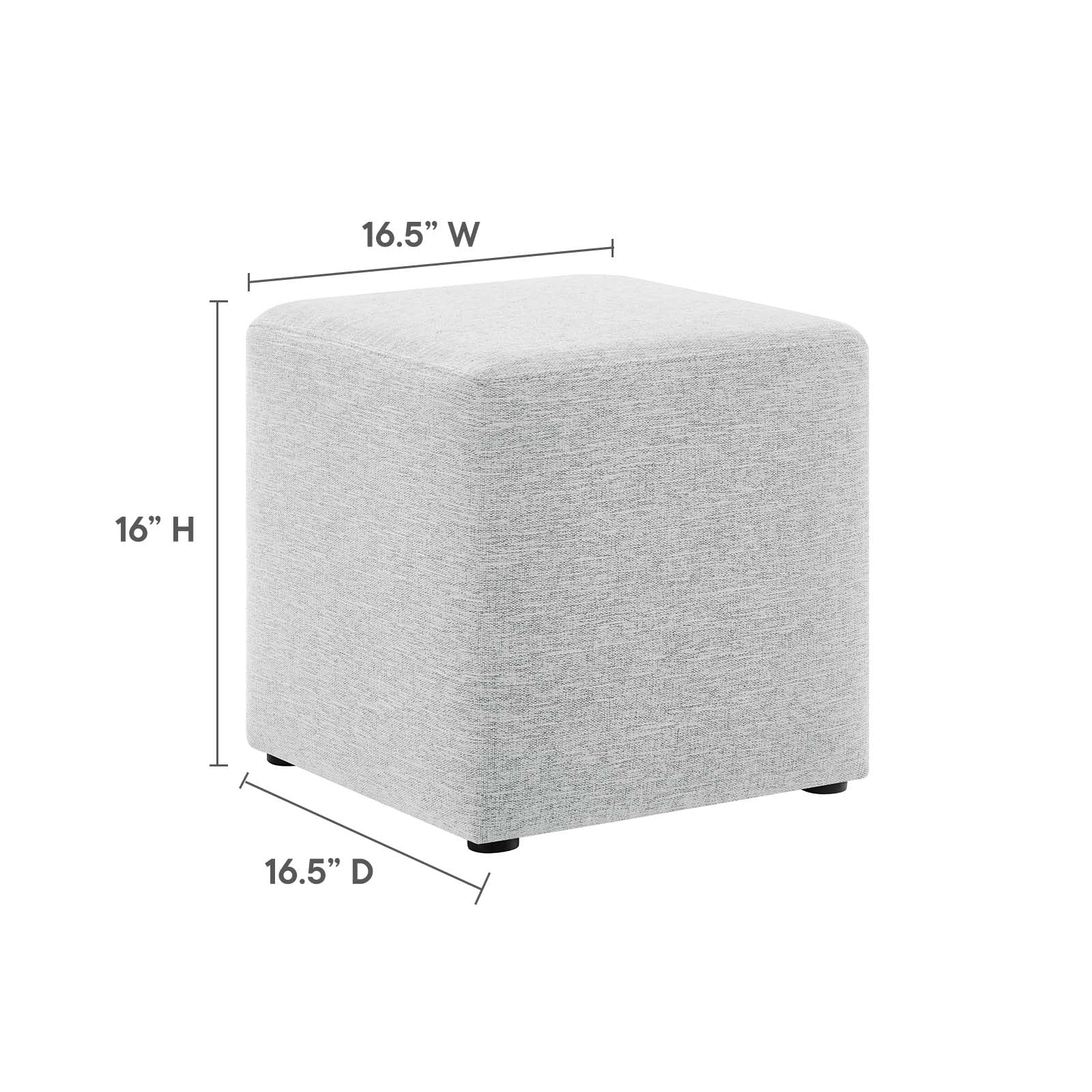 Callum 17" Square Woven Heathered Fabric Upholstered Ottoman By Modway - EEI-6636 - Image 23