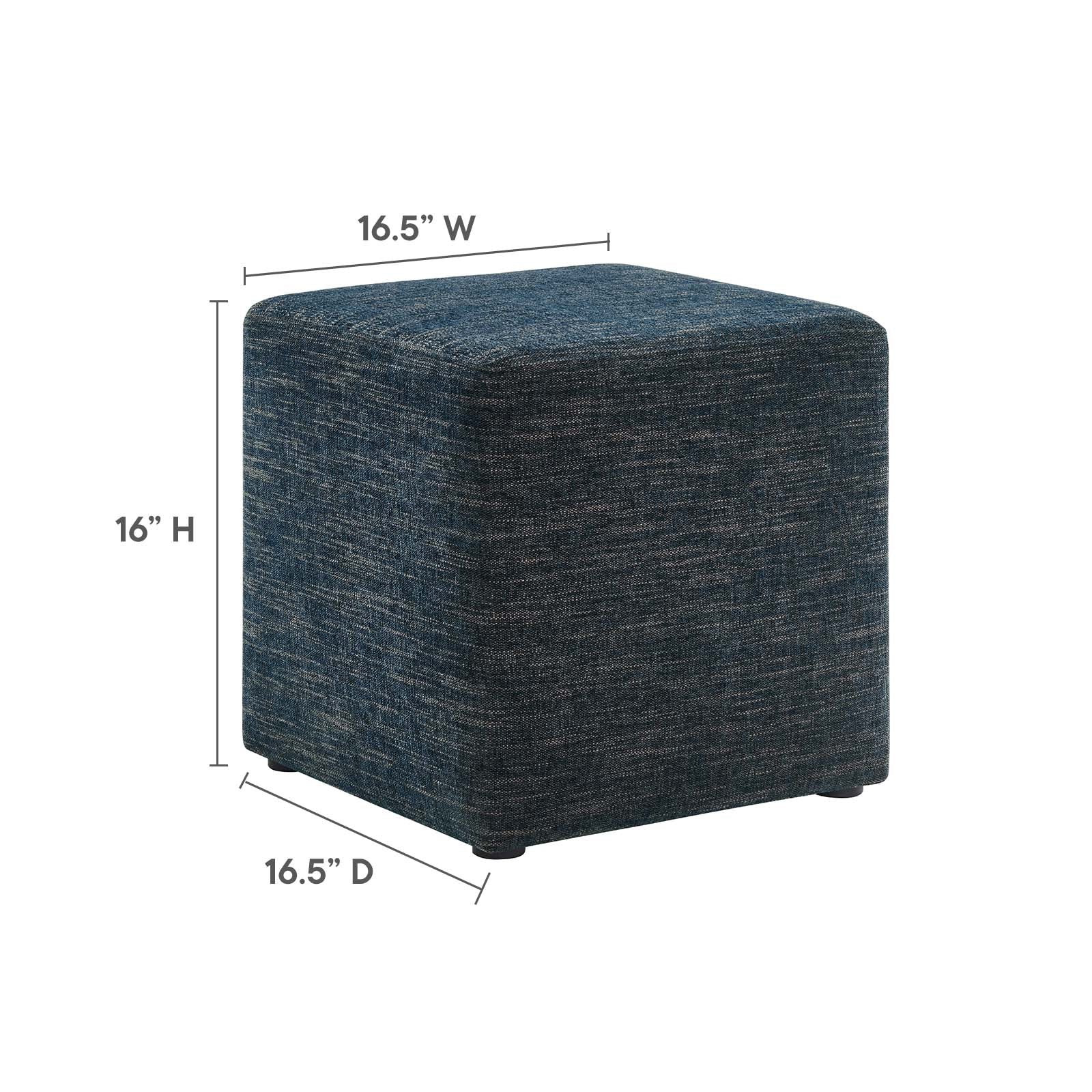 Callum 17" Square Woven Heathered Fabric Upholstered Ottoman By Modway - EEI-6636 - Image 8