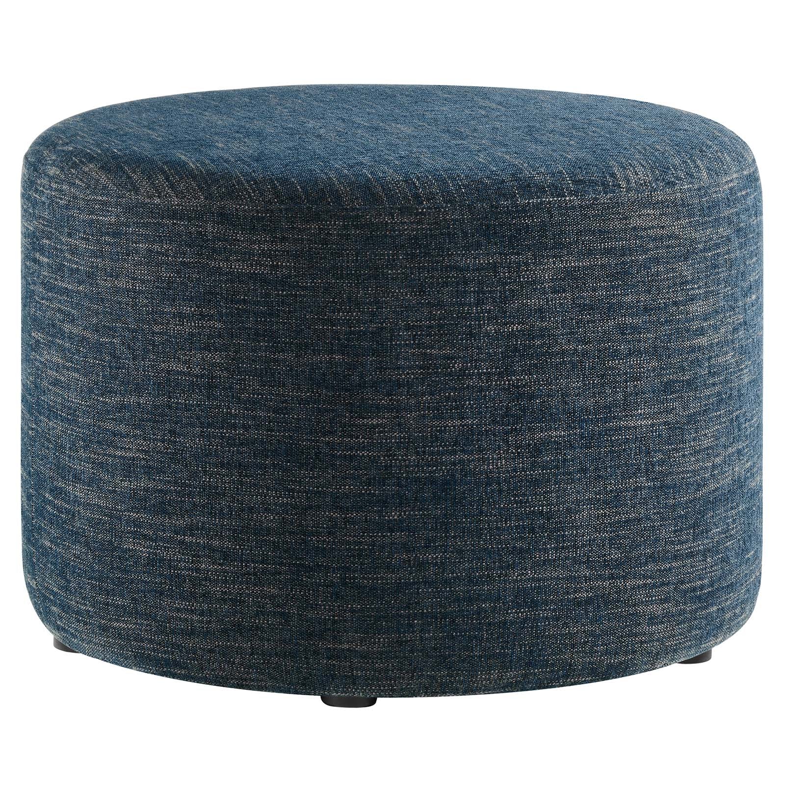 Callum Large 23" Round Woven Heathered Fabric Upholstered Ottoman By Modway - EEI-6645 - Image 2