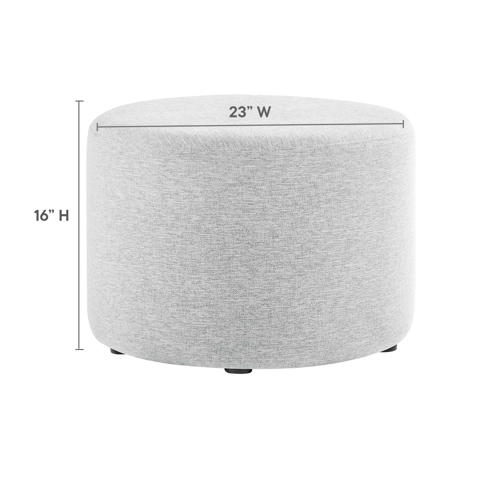 Callum Large 23" Round Woven Heathered Fabric Upholstered Ottoman By Modway - EEI-6645 - Image 22