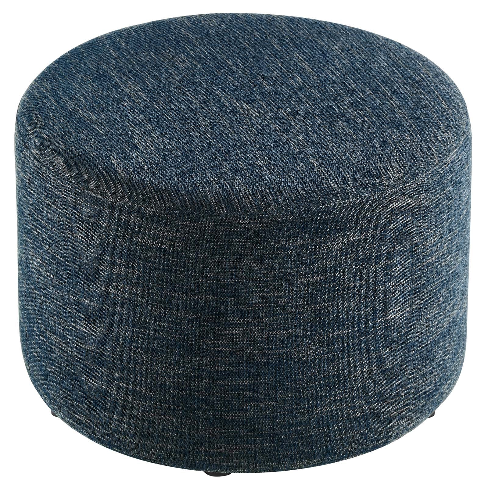 Callum Large 23" Round Woven Heathered Fabric Upholstered Ottoman By Modway - EEI-6645 - Image 3