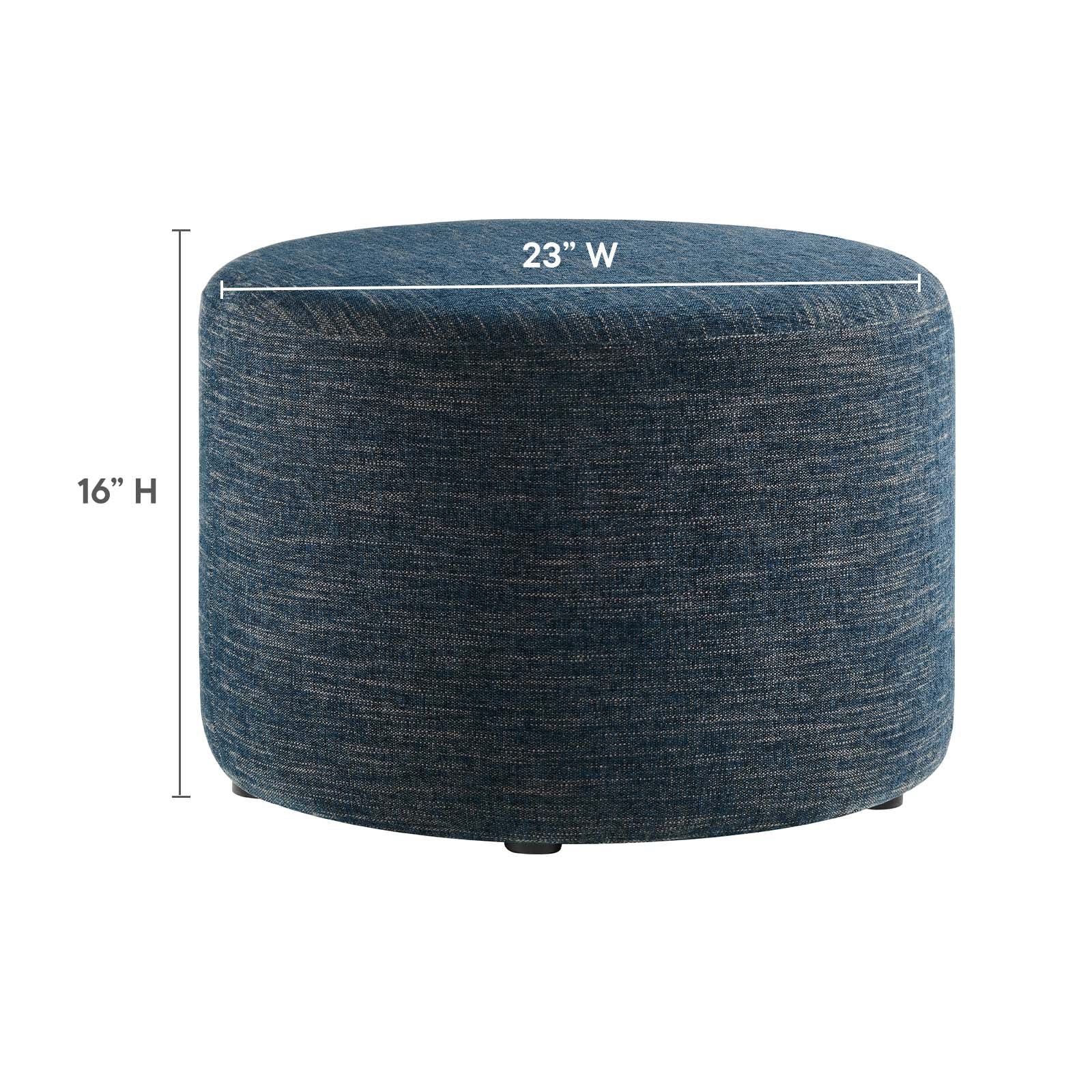 Callum Large 23" Round Woven Heathered Fabric Upholstered Ottoman By Modway - EEI-6645 - Image 7