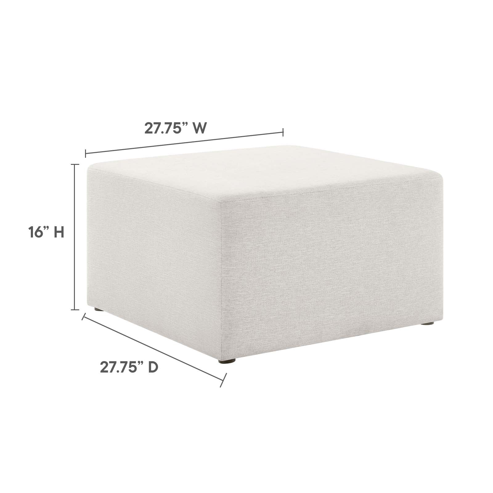 Callum Large 28" Square Woven Heathered Fabric Upholstered Ottoman By Modway - EEI-6642 - Image 15