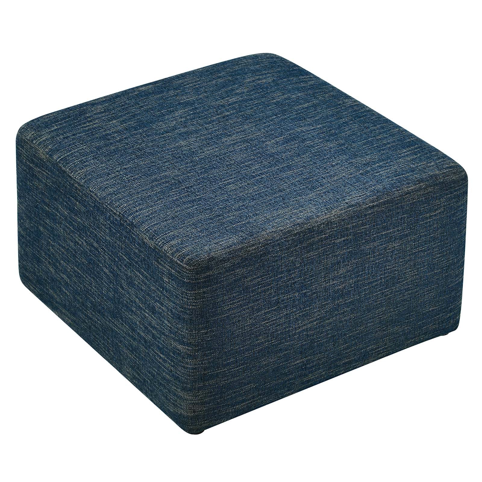 Callum Large 28" Square Woven Heathered Fabric Upholstered Ottoman By Modway - EEI-6642 - Image 4