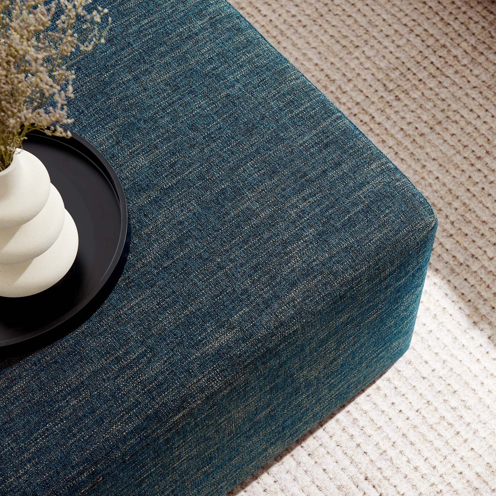 Callum Large 28" Square Woven Heathered Fabric Upholstered Ottoman By Modway - EEI-6642 - Image 6